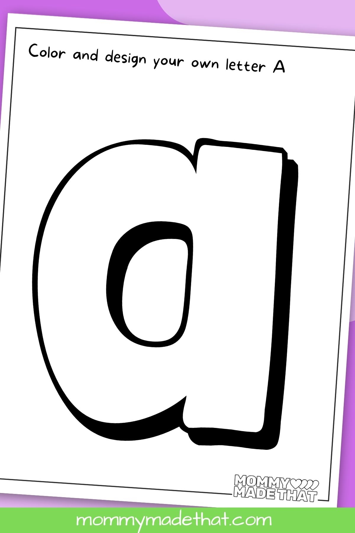 Letter Design Coloring Pages