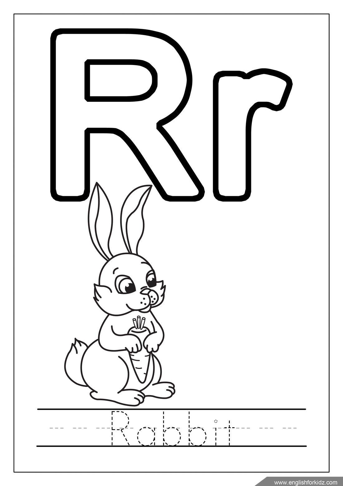Letter R Coloring Pages