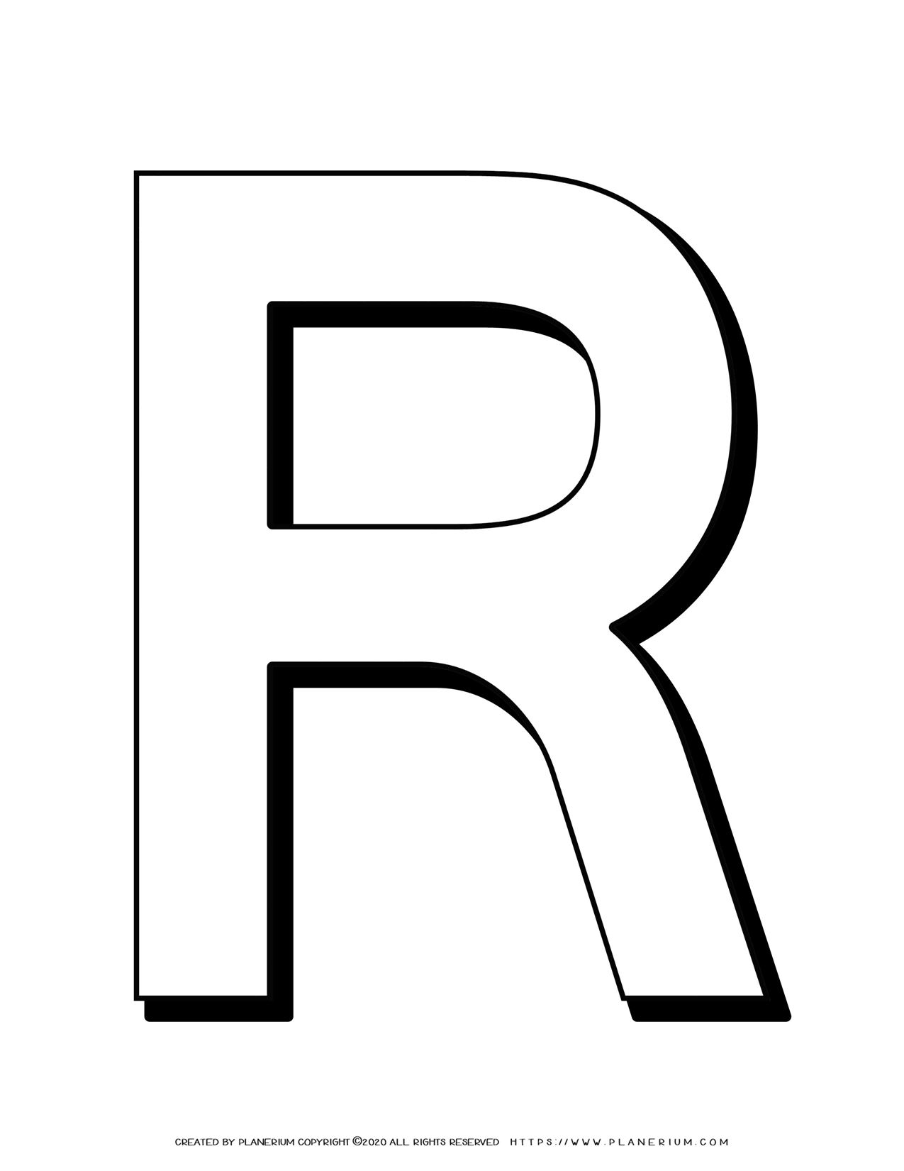 Letter R Coloring Printable English Alphabet Coloring Page In 2021 Images And Photos Finder