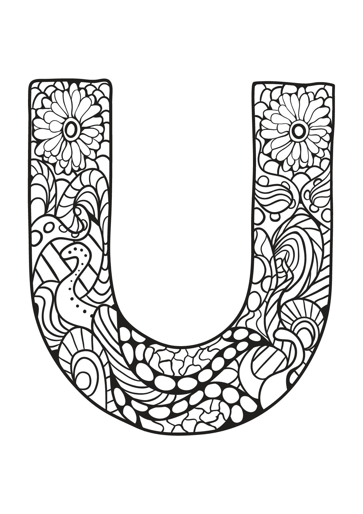 Letter U Coloring Pages