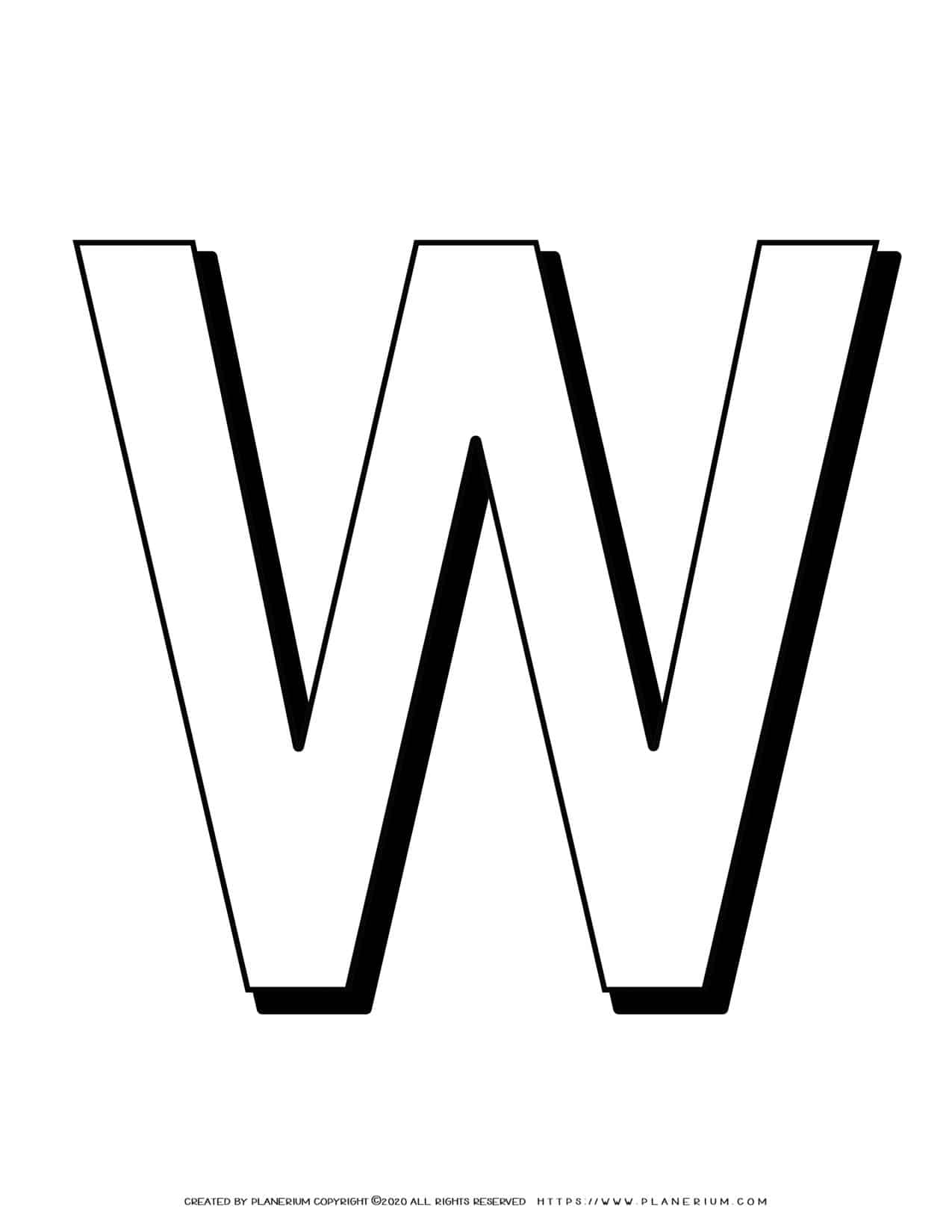 Letter W Coloring Pages Alphabet Coloring Pages Lettering Letter W Images And Photos Finder