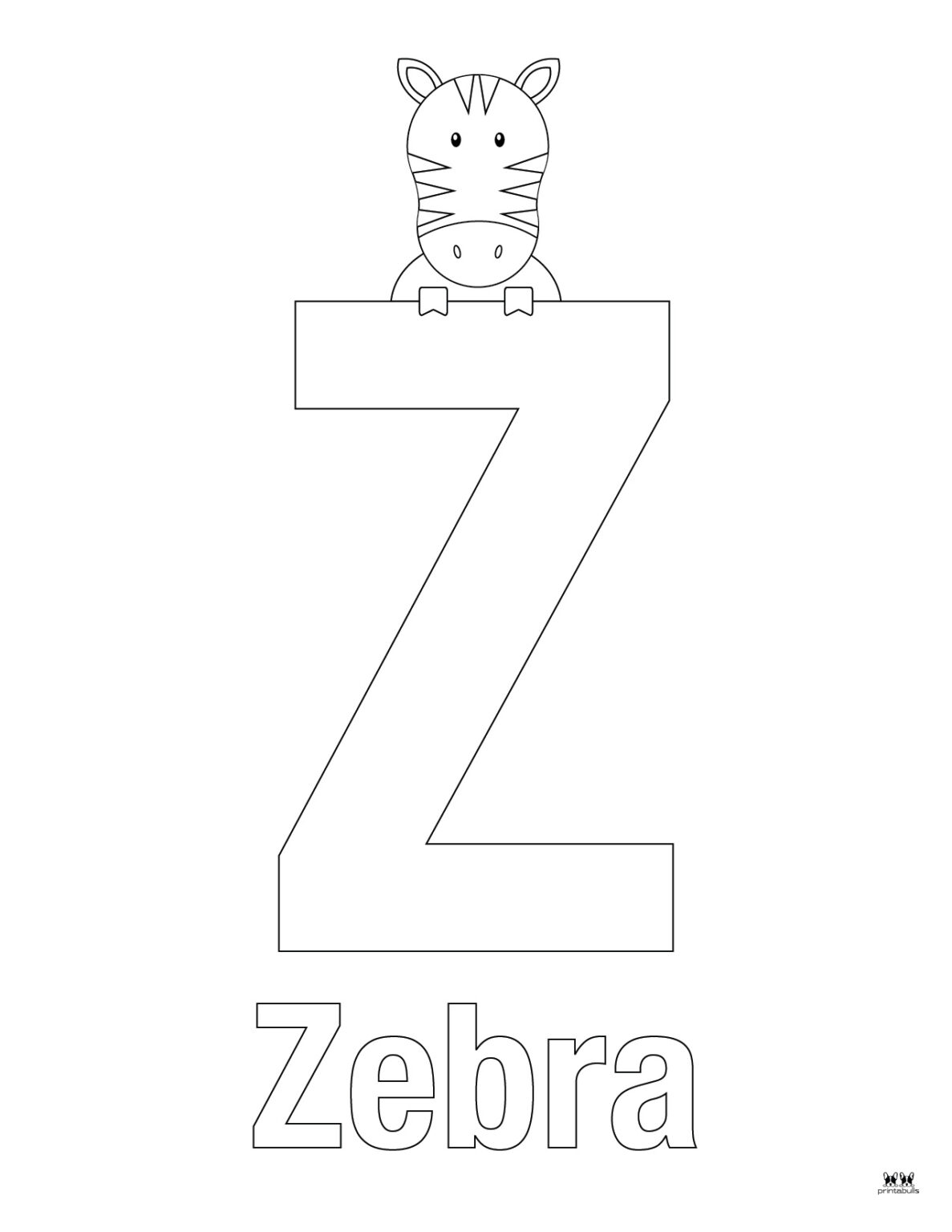 Letter Z Coloring Pages
