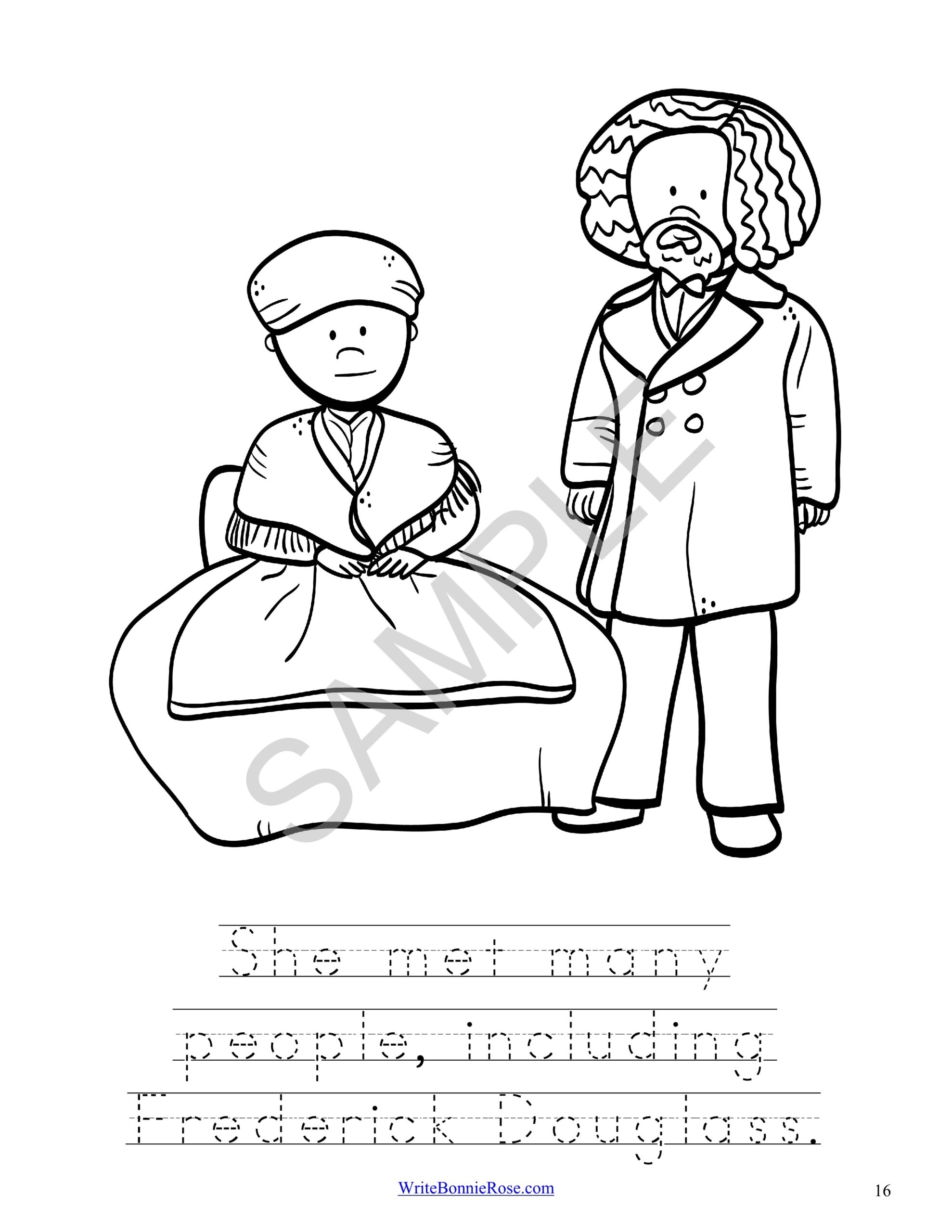 Life Of Harriet Tubman Coloring Book Level B Made By Teachers