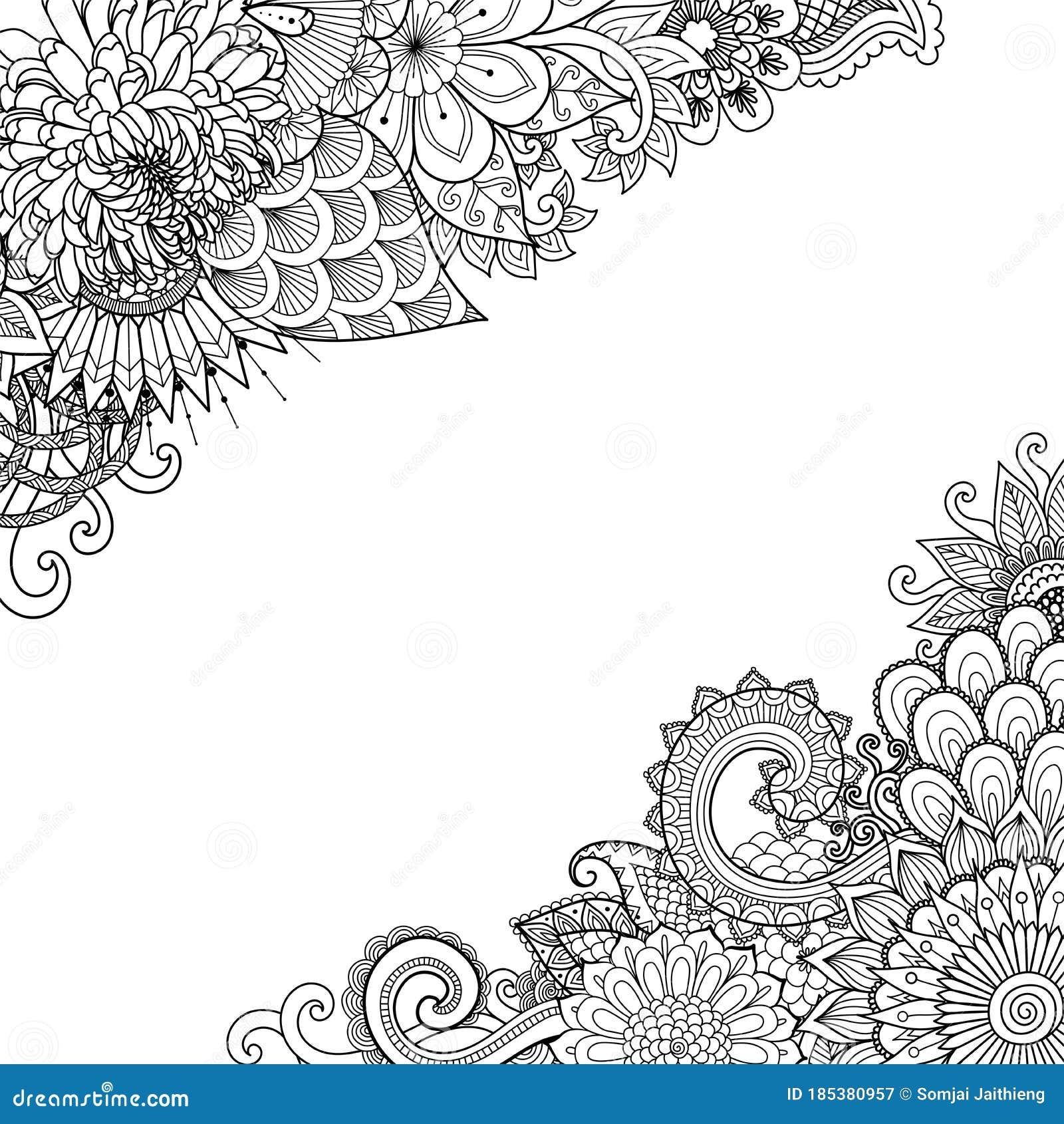 Printable Flower Corner Coloring Pages
