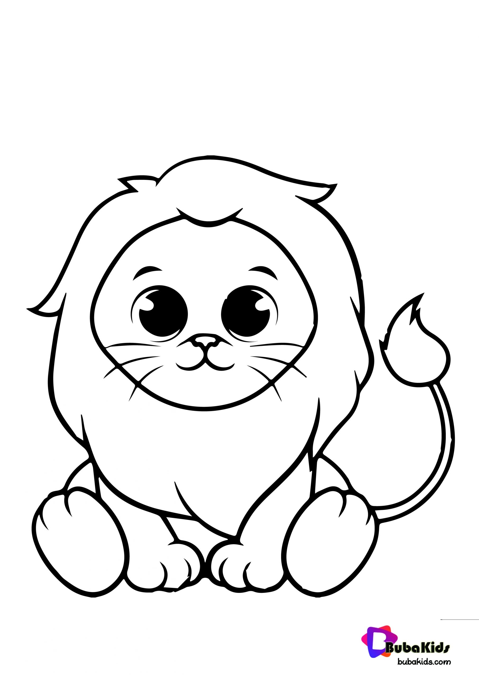 Lion Coloring Page For Toddler BubaKids