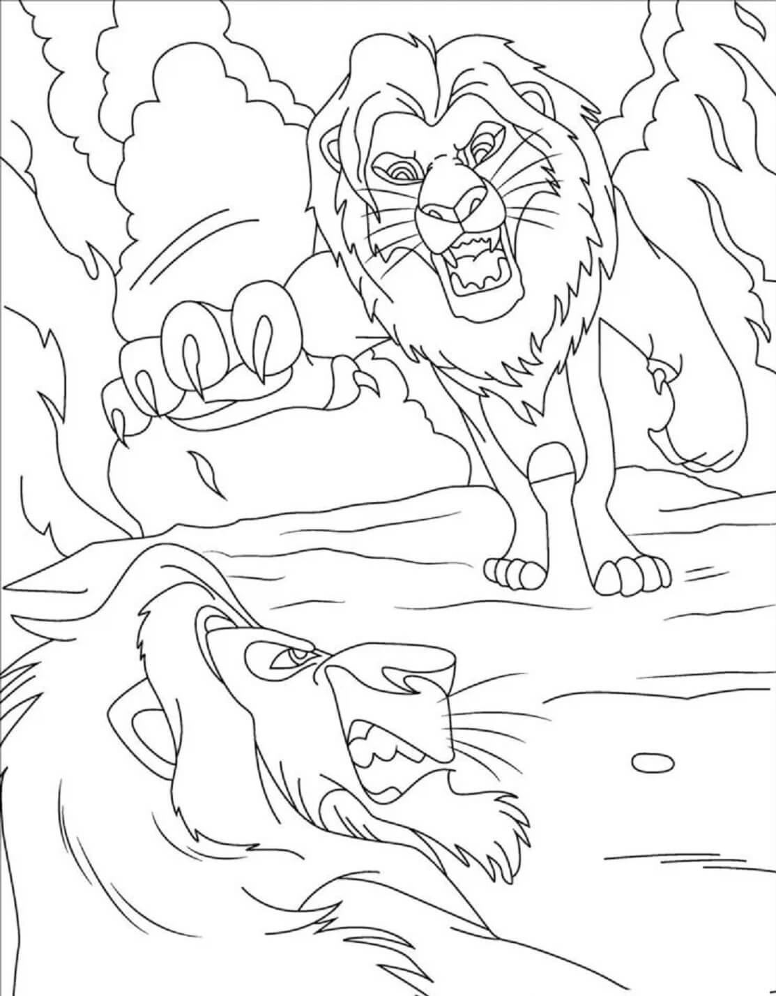Lion King Coloring Pages Mufasa Scar