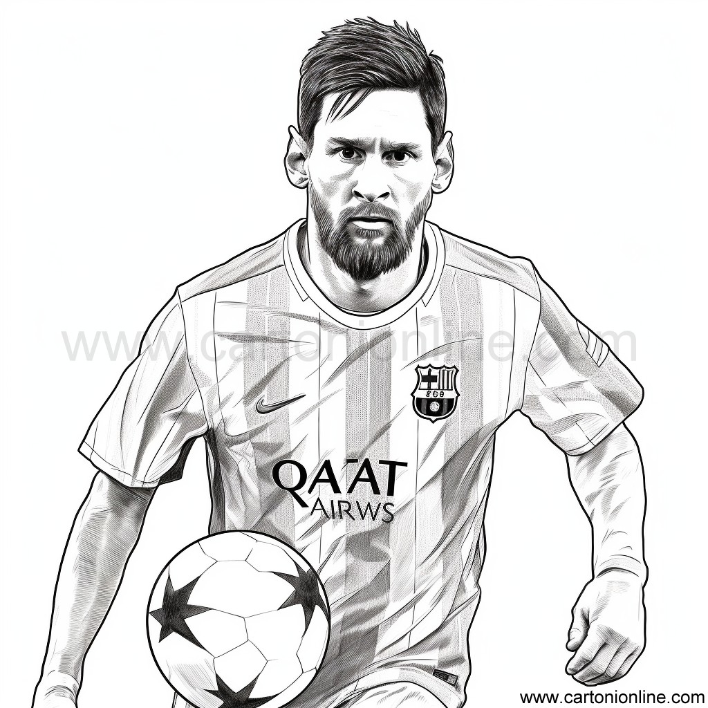 Lionel Messi Coloring Page