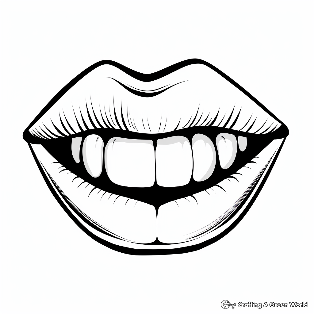 Lips Coloring Pages Free Printable