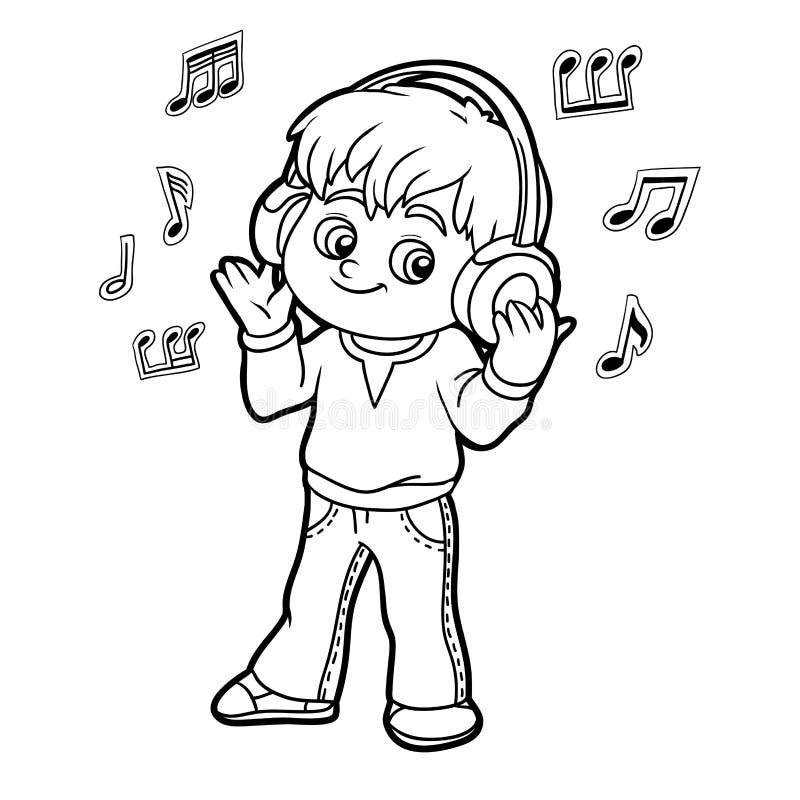 Listening Coloring Page