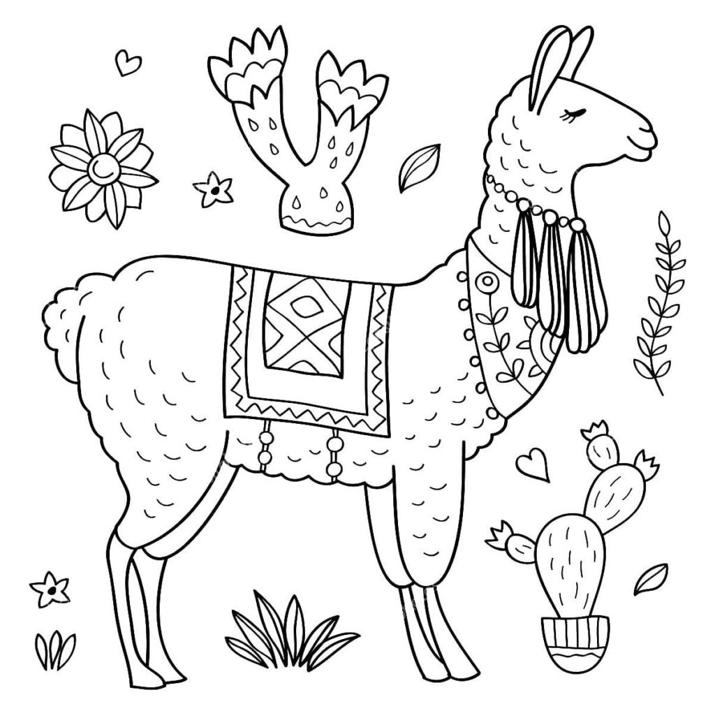 Llama Coloring Pages 100 Printable Coloring Pages