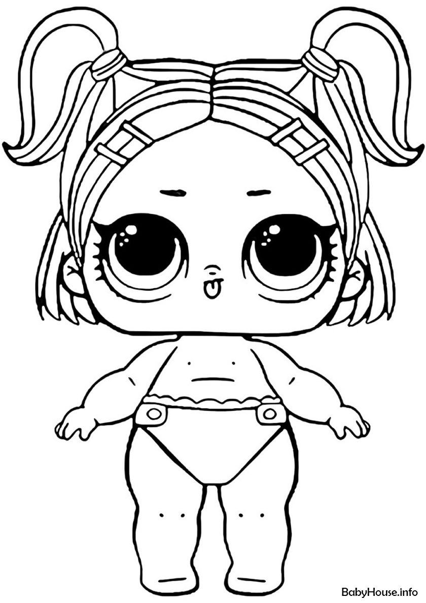 Lol Little Sister Coloring Pages Printable Thekidsworksheet