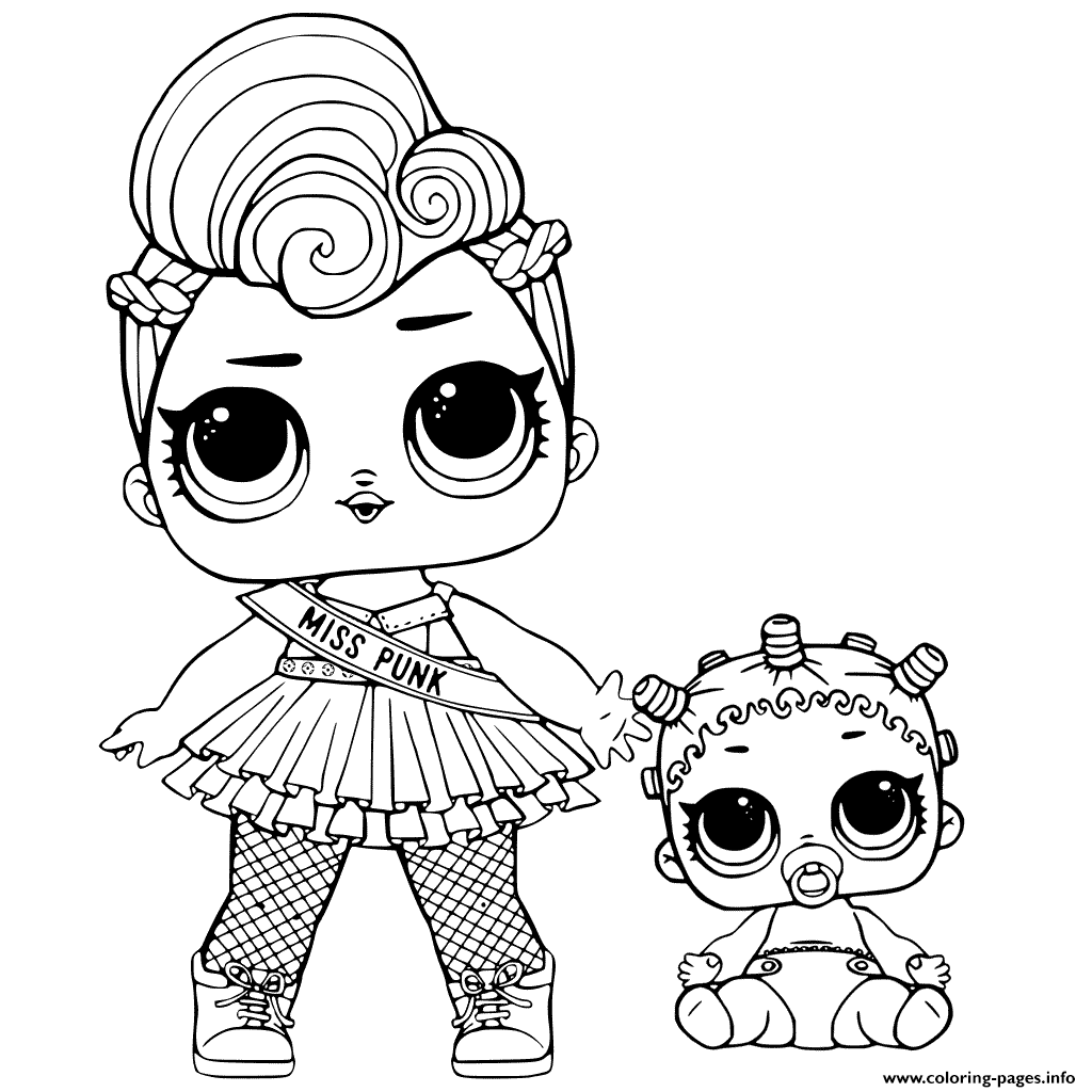 LOL Surprise And Lil Sisters Coloring Page Printable