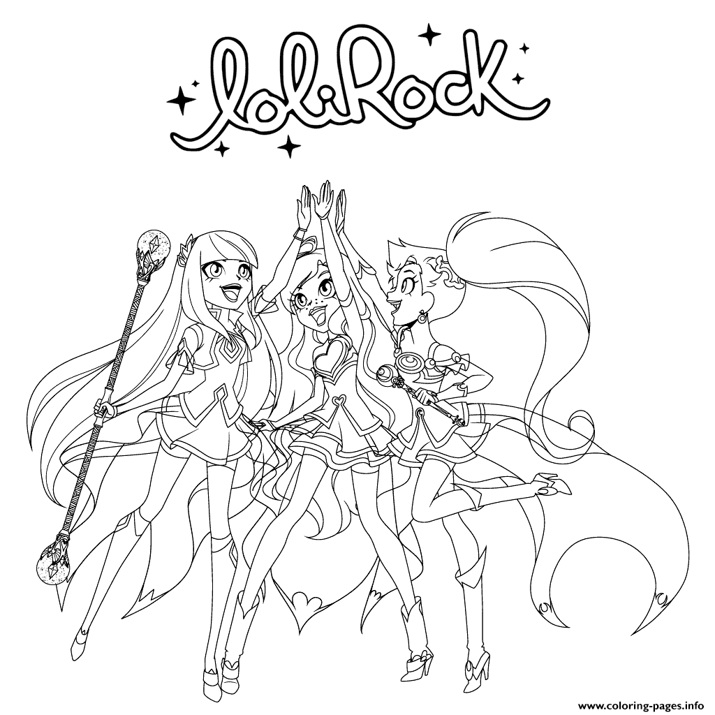 LoliRock Girls Coloring Page Printable
