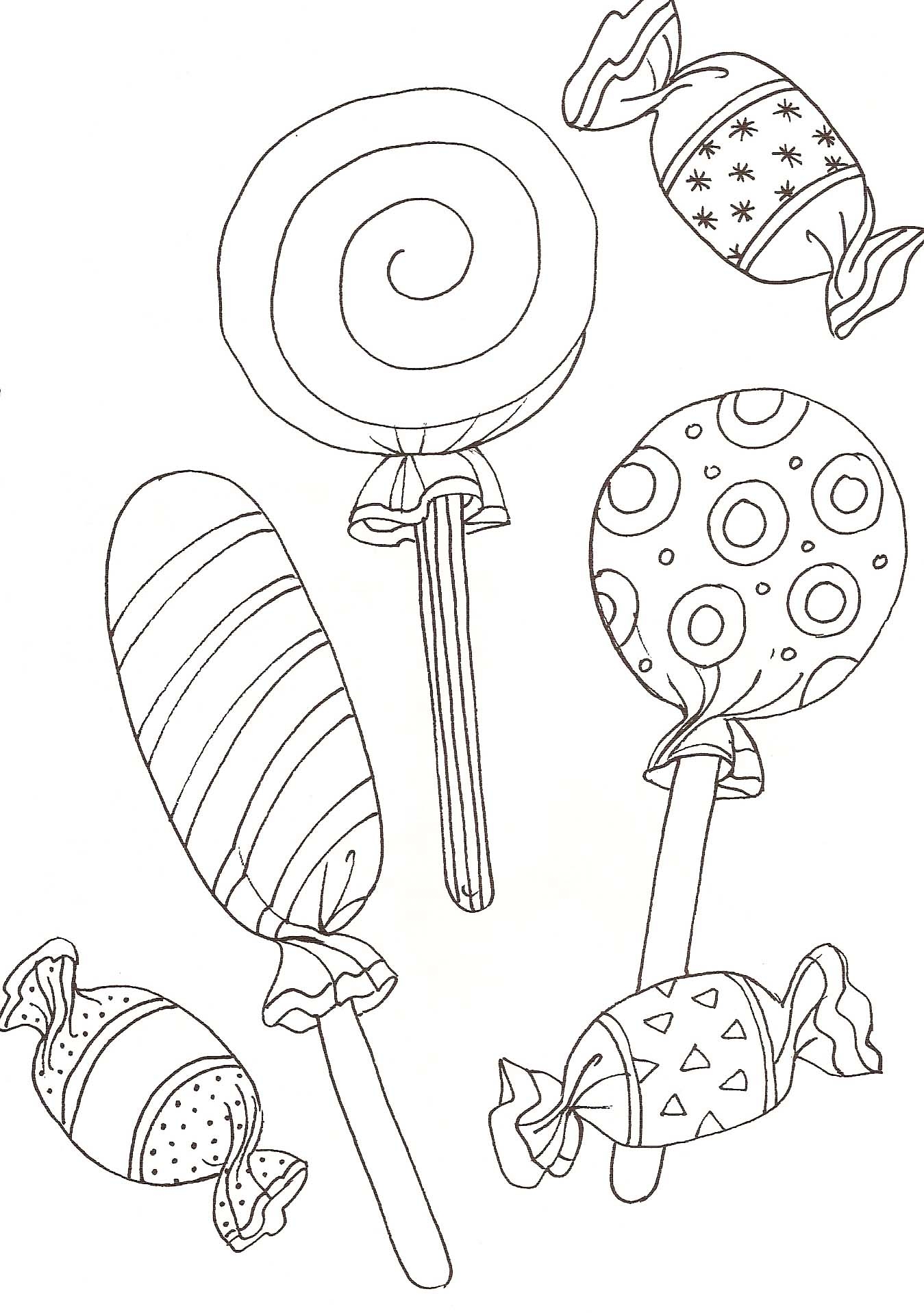 Free Printable Coloring Pages Lollipops