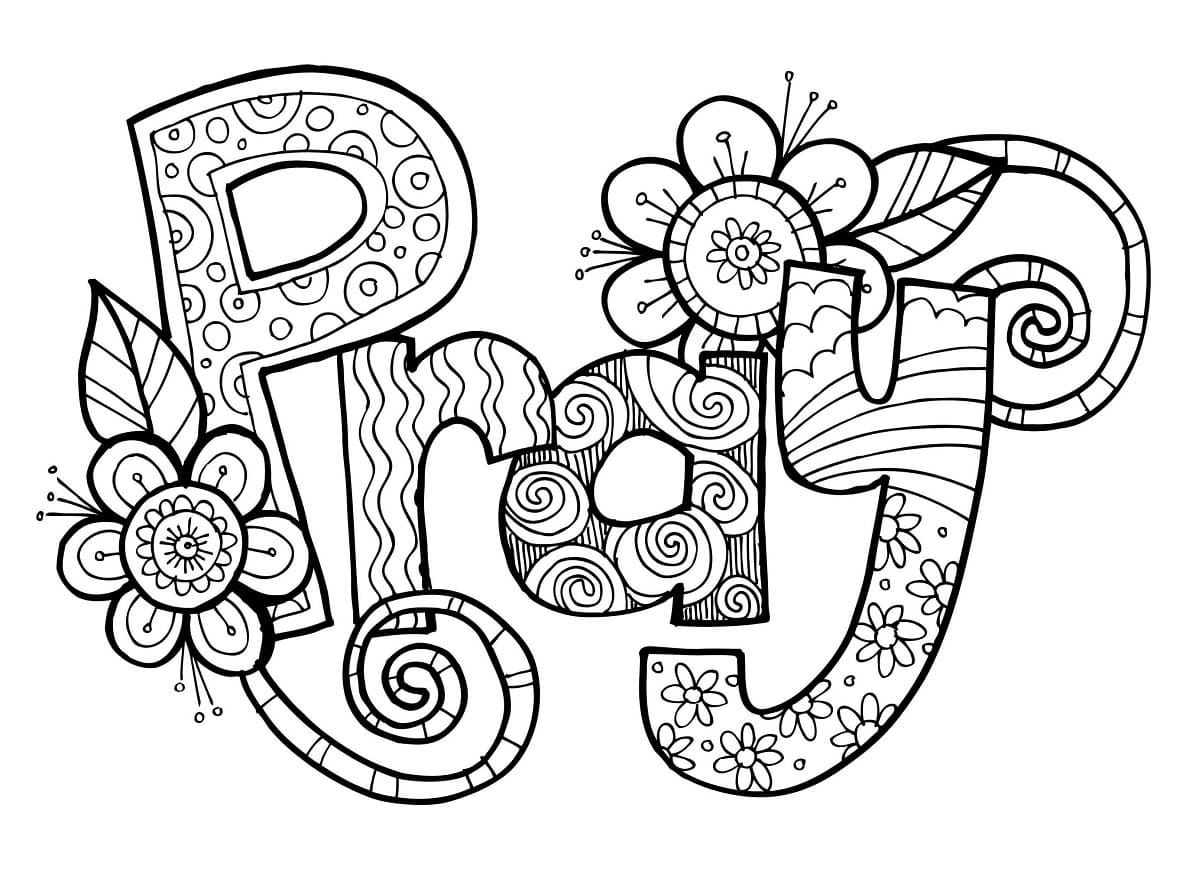 Praying Coloring Pages