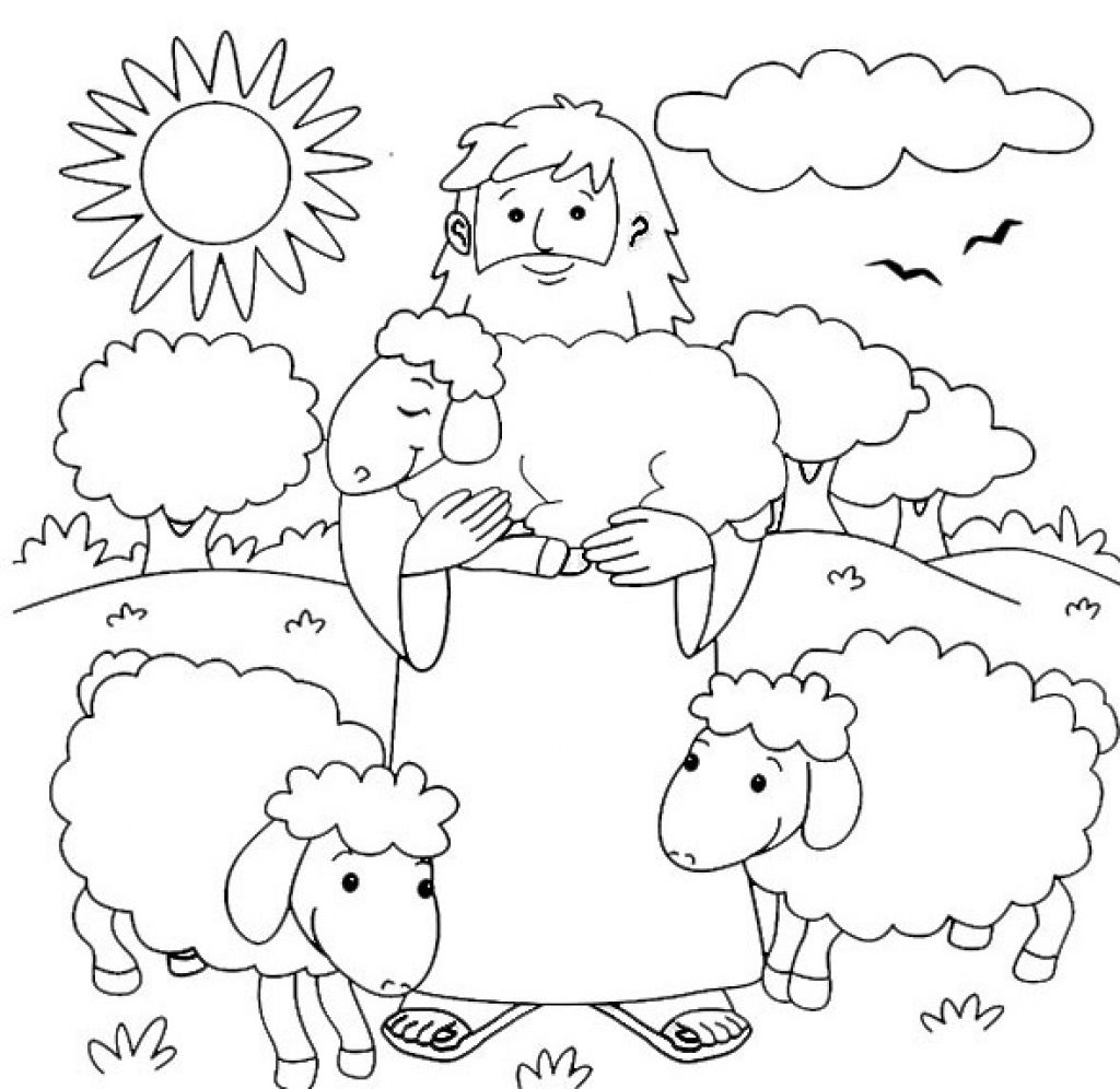Lost Sheep Coloring Page Sketch Coloring Page