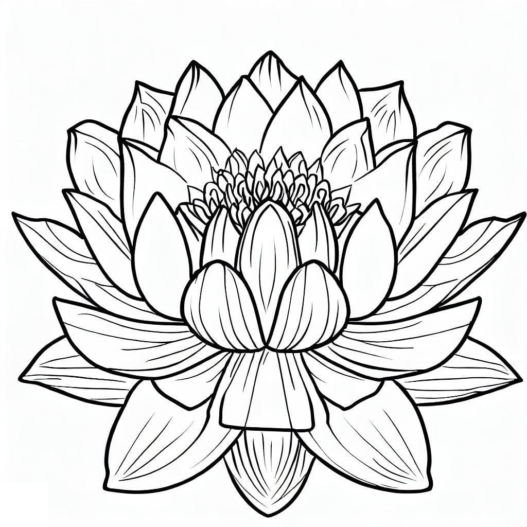 Lotus Coloring Pages ColoringLib