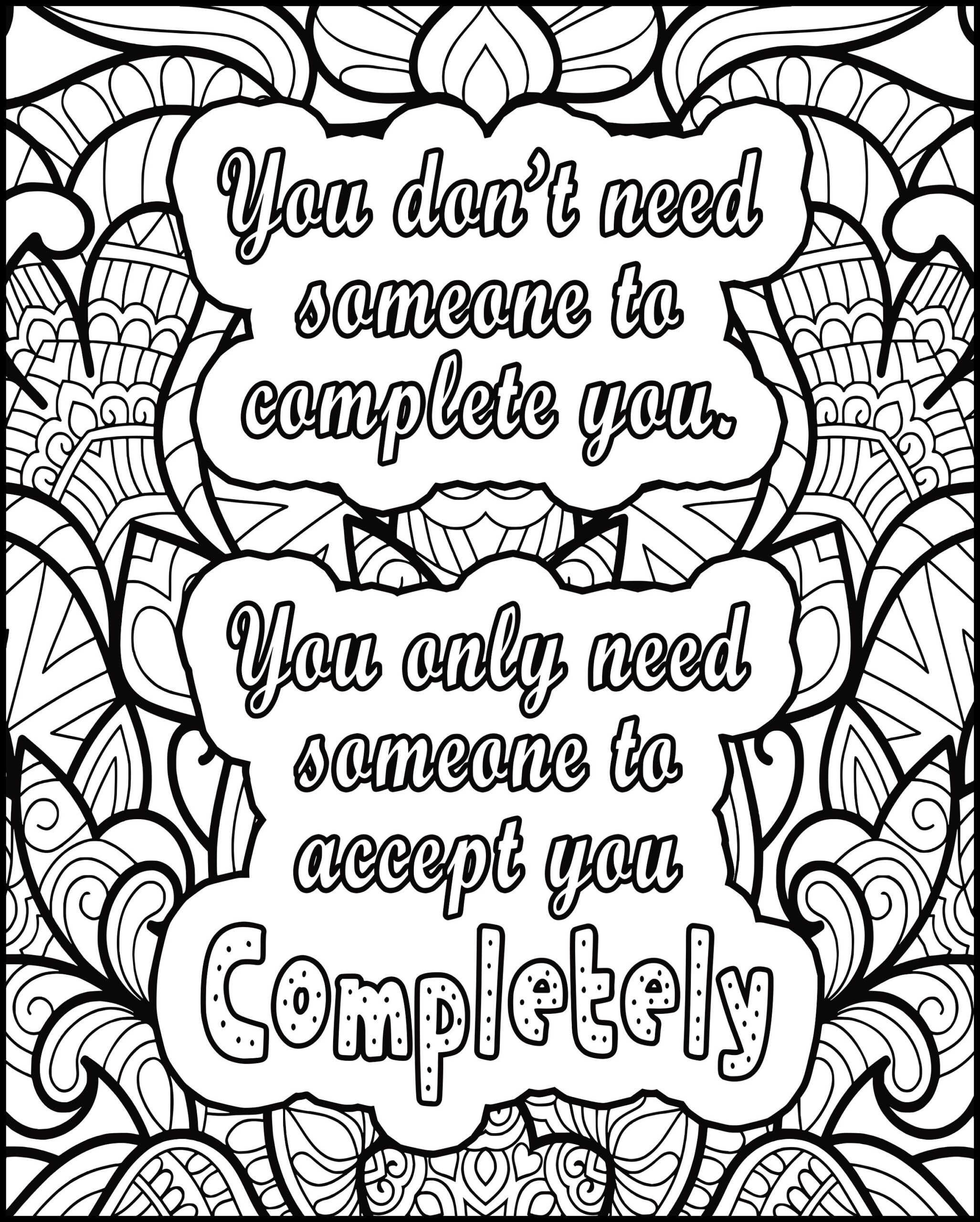 Love Quotes Coloring Pages For Adults Zentangle Digital Downloads Love Sayings Coloring Pages