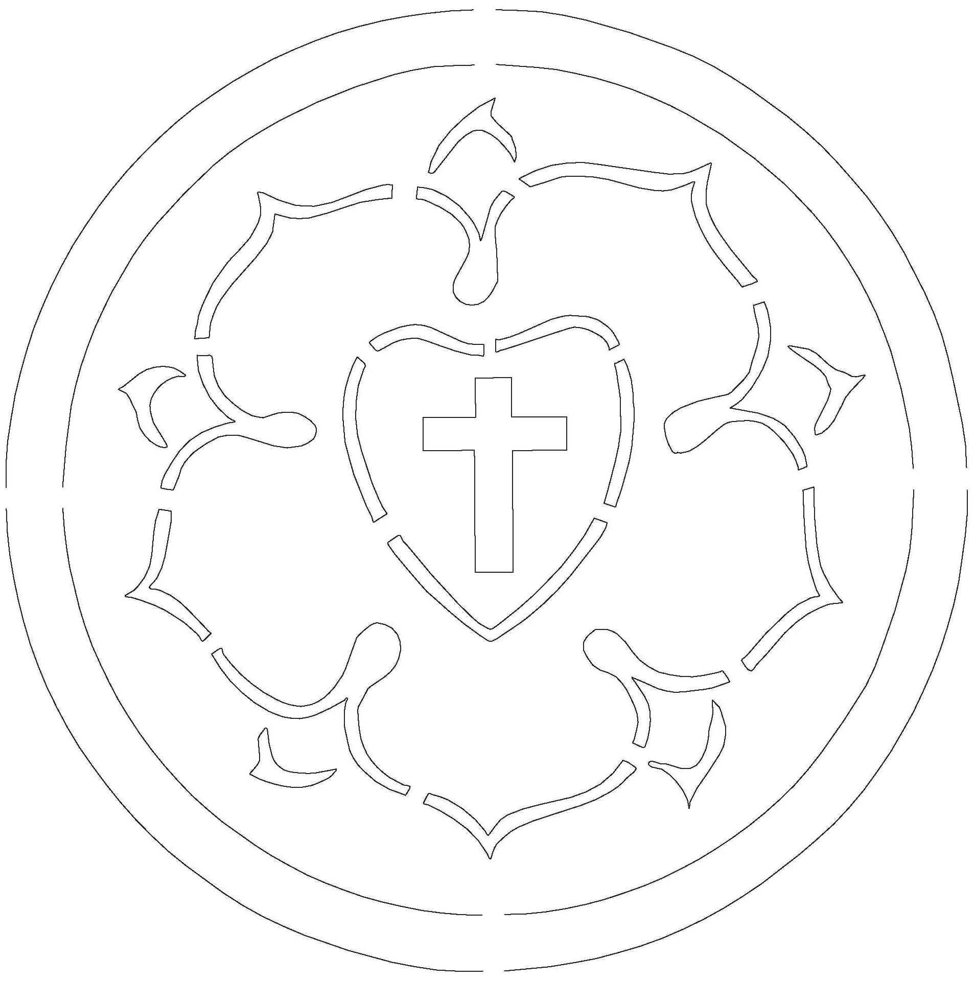 Luther Rose Coloring Page Coloring Pages