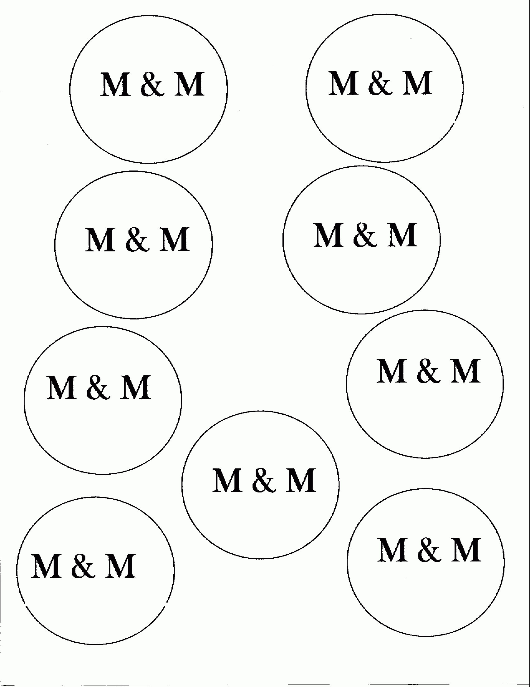 M&M Coloring Pages
