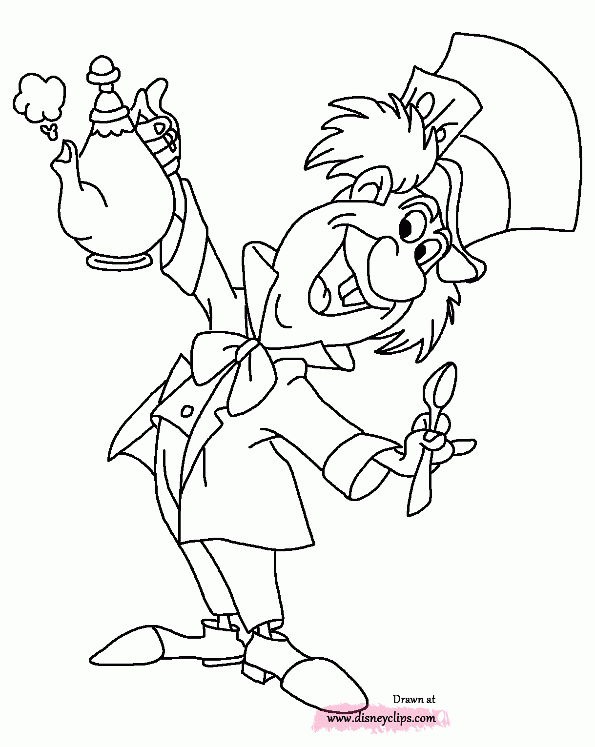 Mad Hatter Coloring Pages