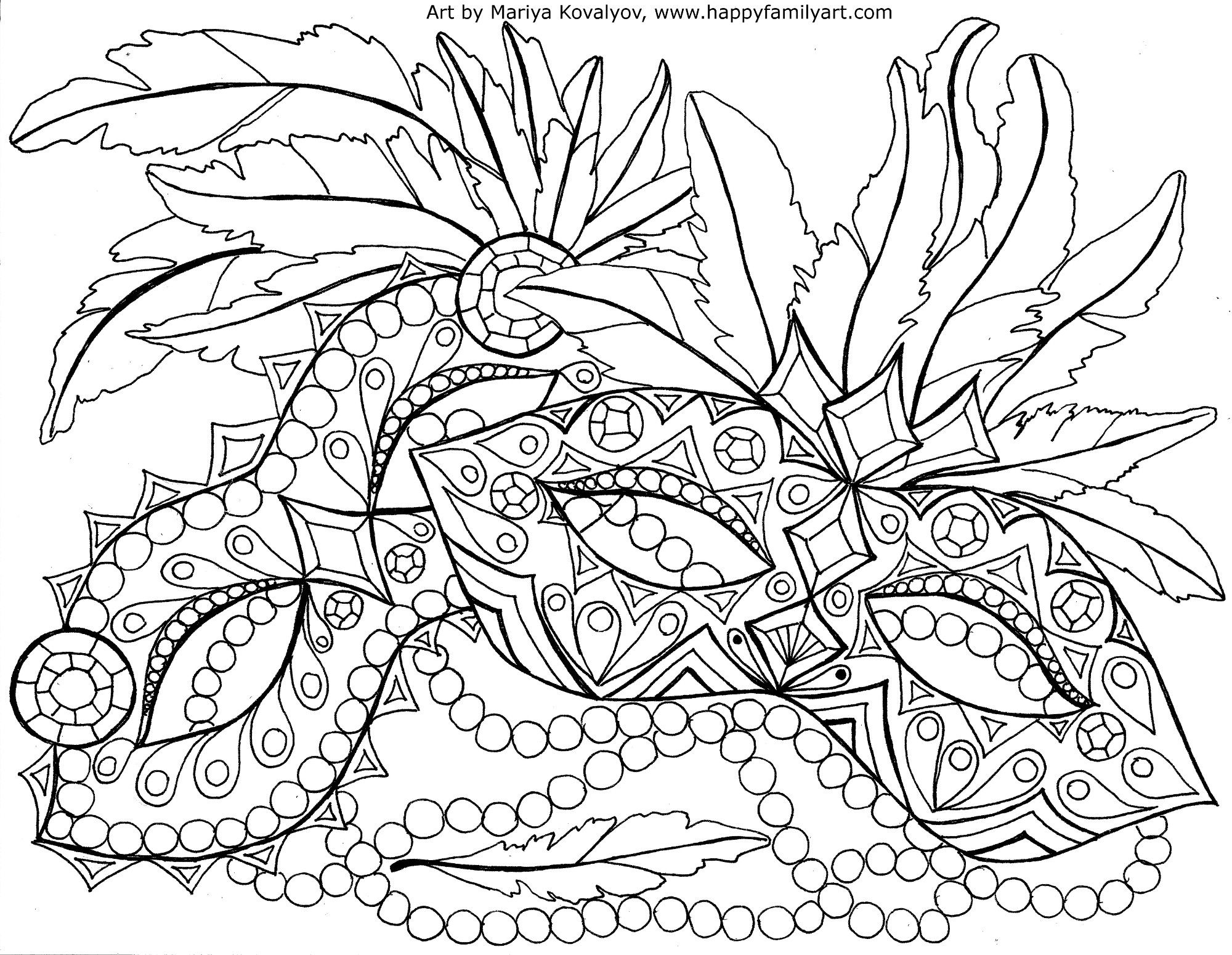 Mardi Gras Coloring Pages Printable BraylenecJensen