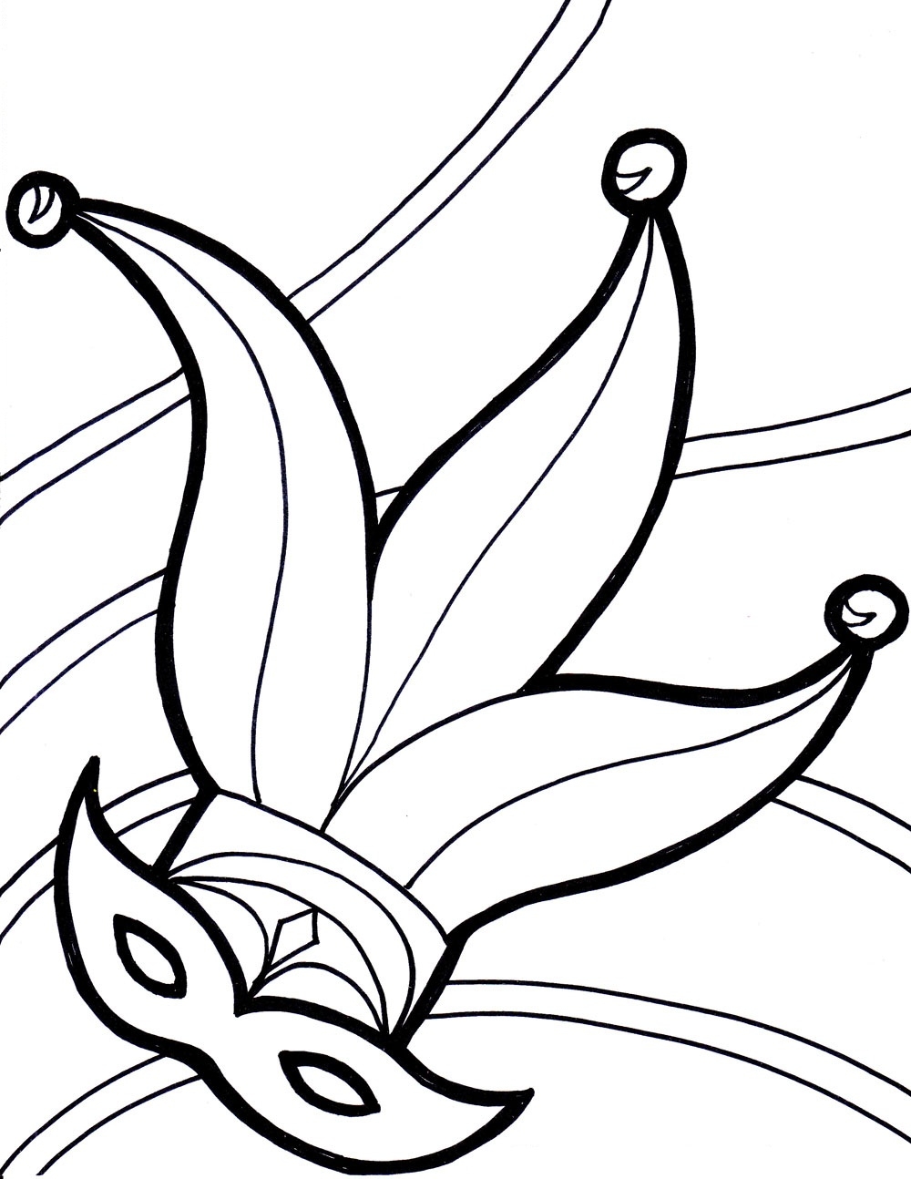 Mardi Gras Printable Coloring Pages