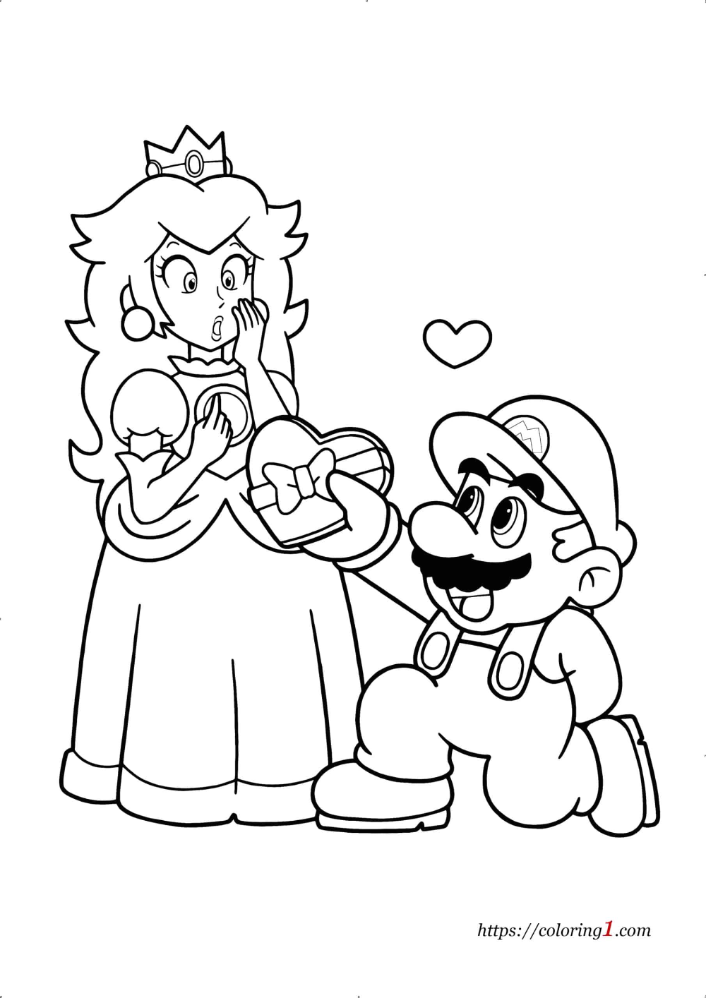 Mario And Peach Coloring Pages 2 Free Coloring Sheets 2021 Mario Coloring Pages Super