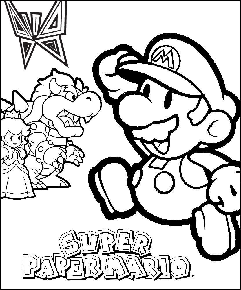 Mario Coloring Pages Black And White Super Mario Drawings For You To Color In