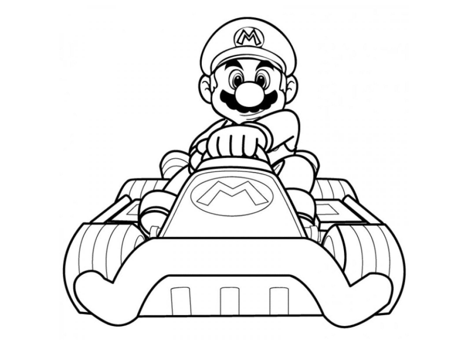 Mario Kart Coloring Page To Download Mario Kart Coloring Pages For Kids