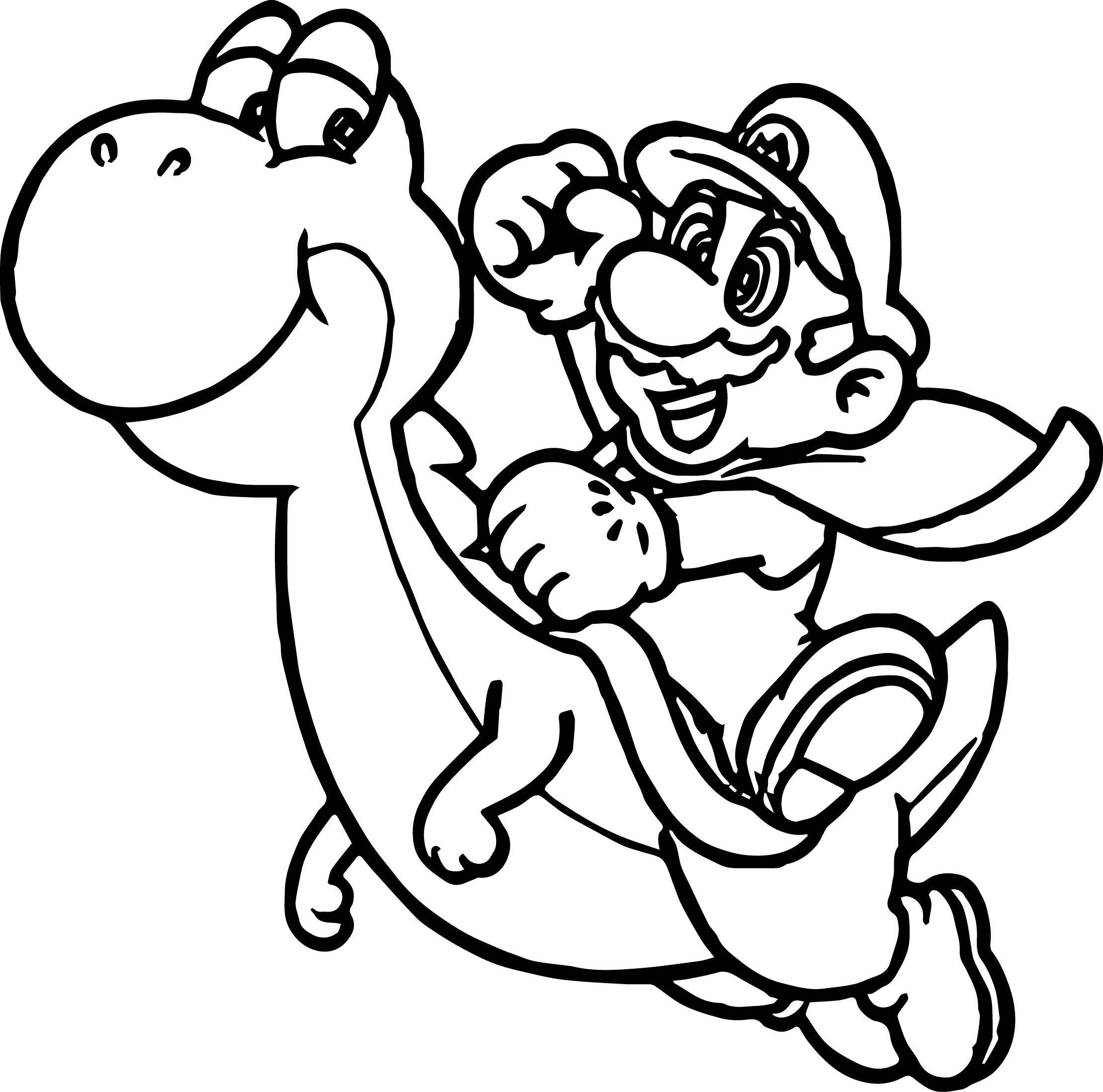 Mario Kart Coloring Pages Yoshi At GetDrawings Free Download