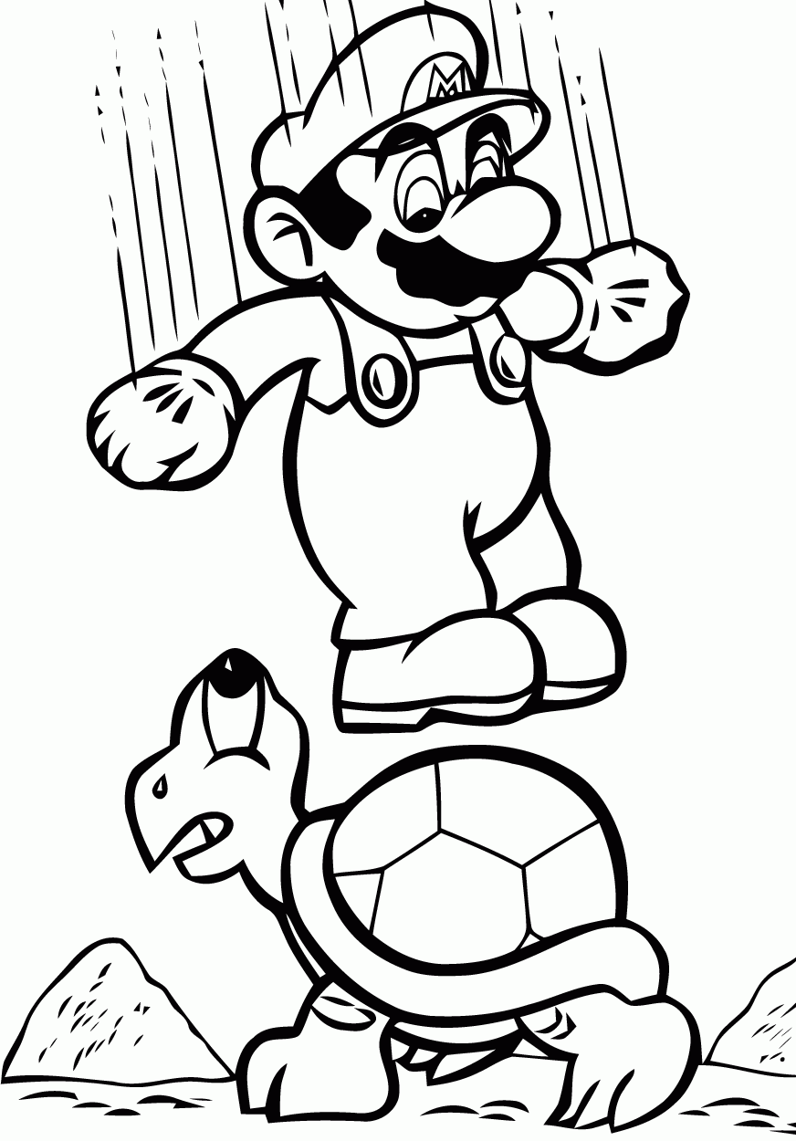 Mario Super Mario Bros Coloring Pages For Kids