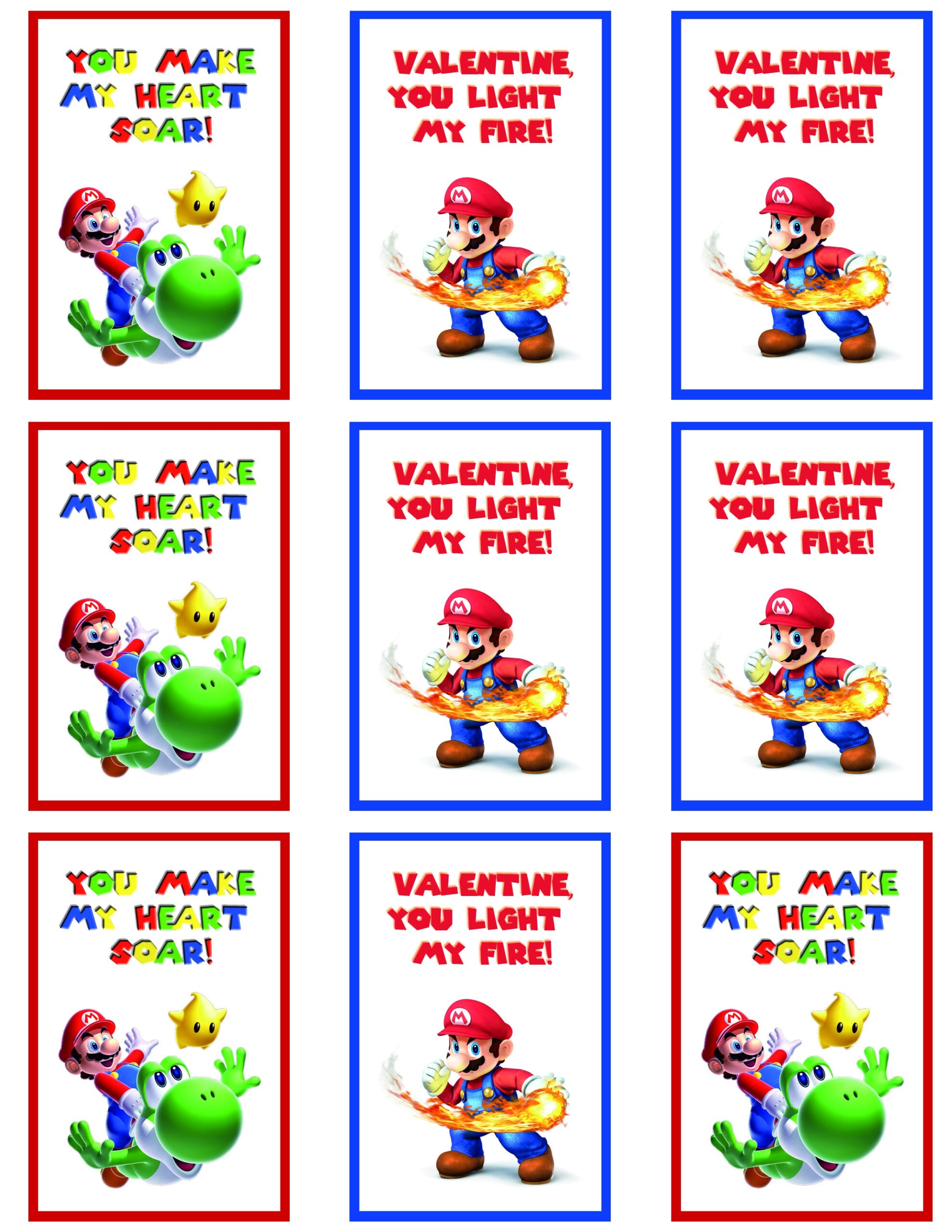 Mario Valentines For The Obsessed One Valentines Day Coloring Page Valentines Cards