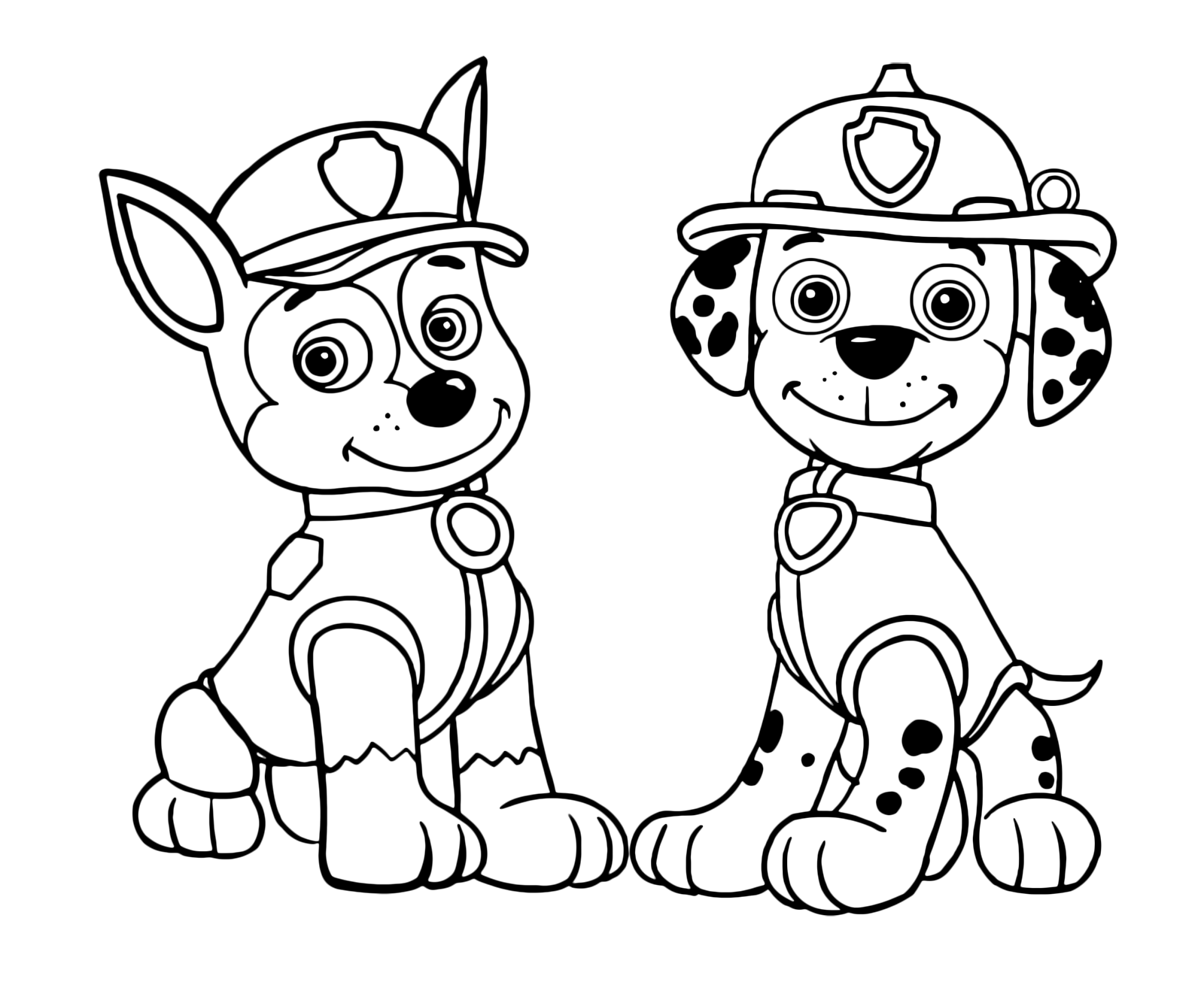Marshall Paw Patrol Coloring Page