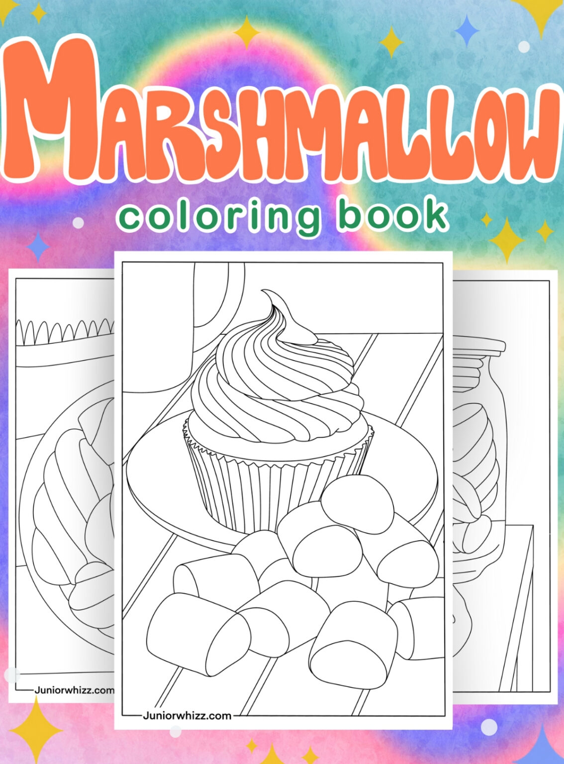 Marshmallow Coloring Pages For Kids 12 Printable PDFs