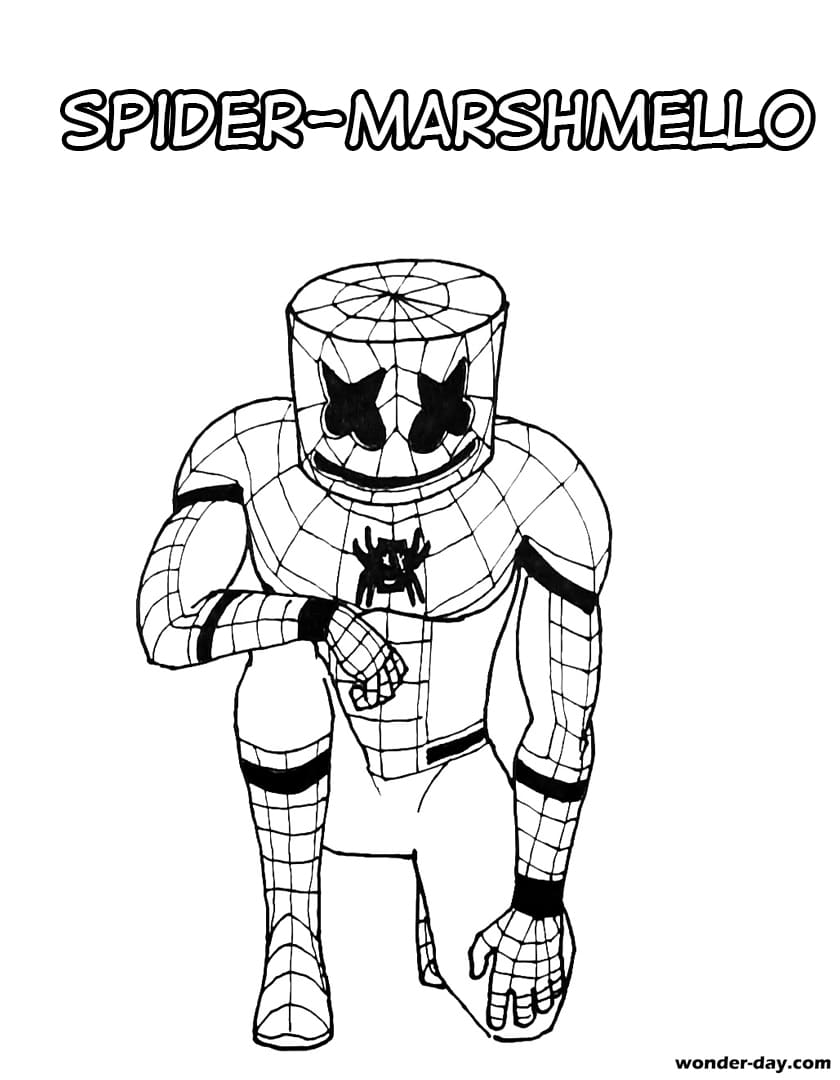 Marshmello Fortnite Coloring Pages Print For Free WONDER DAY Coloring Pages For Children