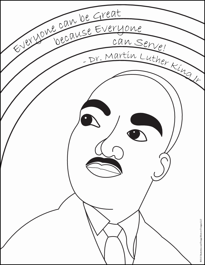 Martin Luther King Coloring Page