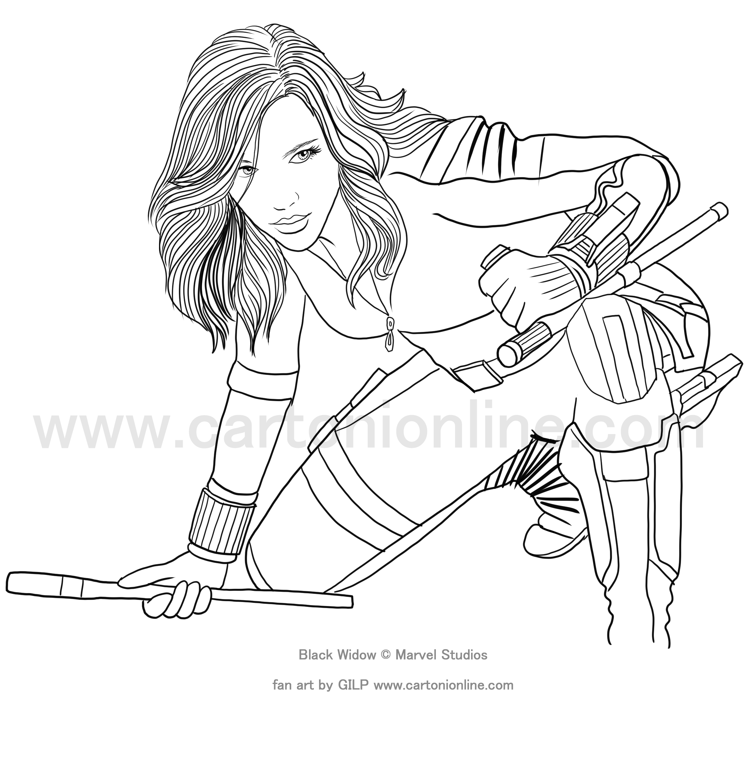 Marvel Black Widow Coloring Pages