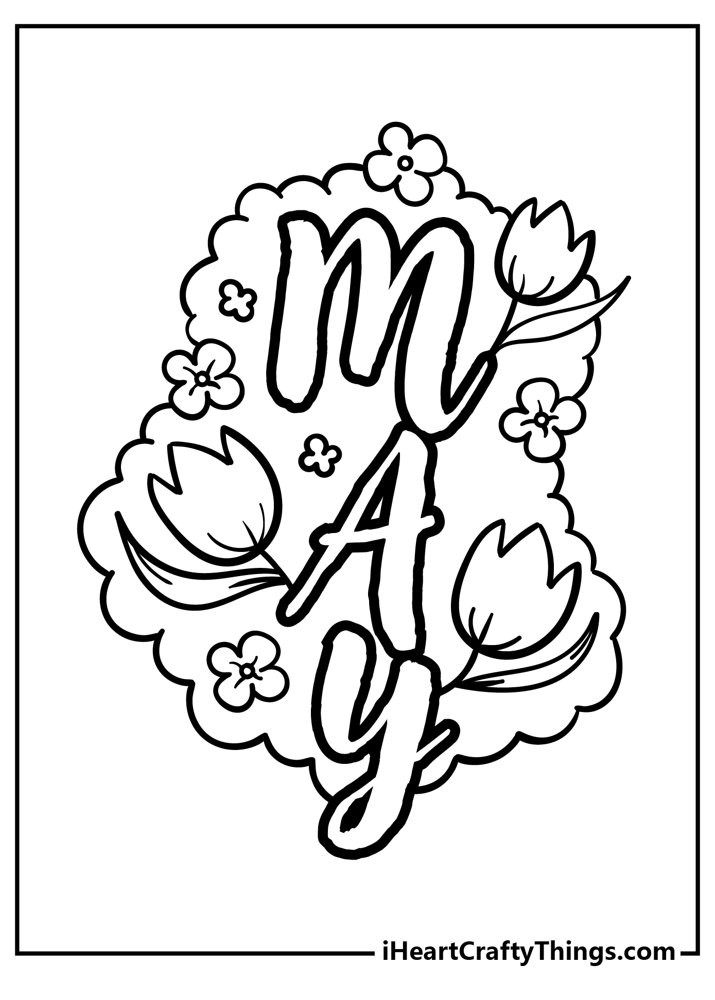 May Flowers Coloring Pages