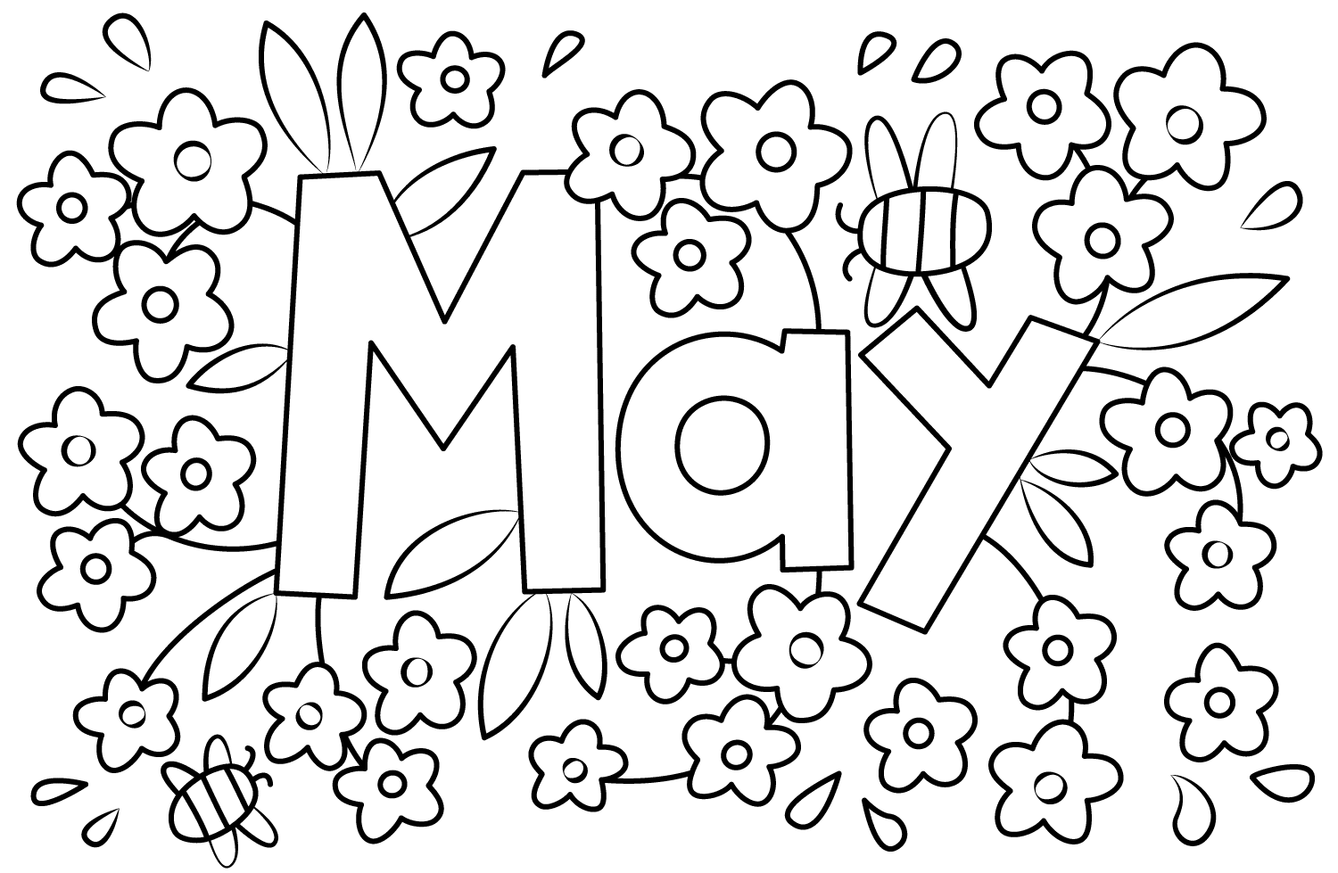 May Printable Coloring Pages