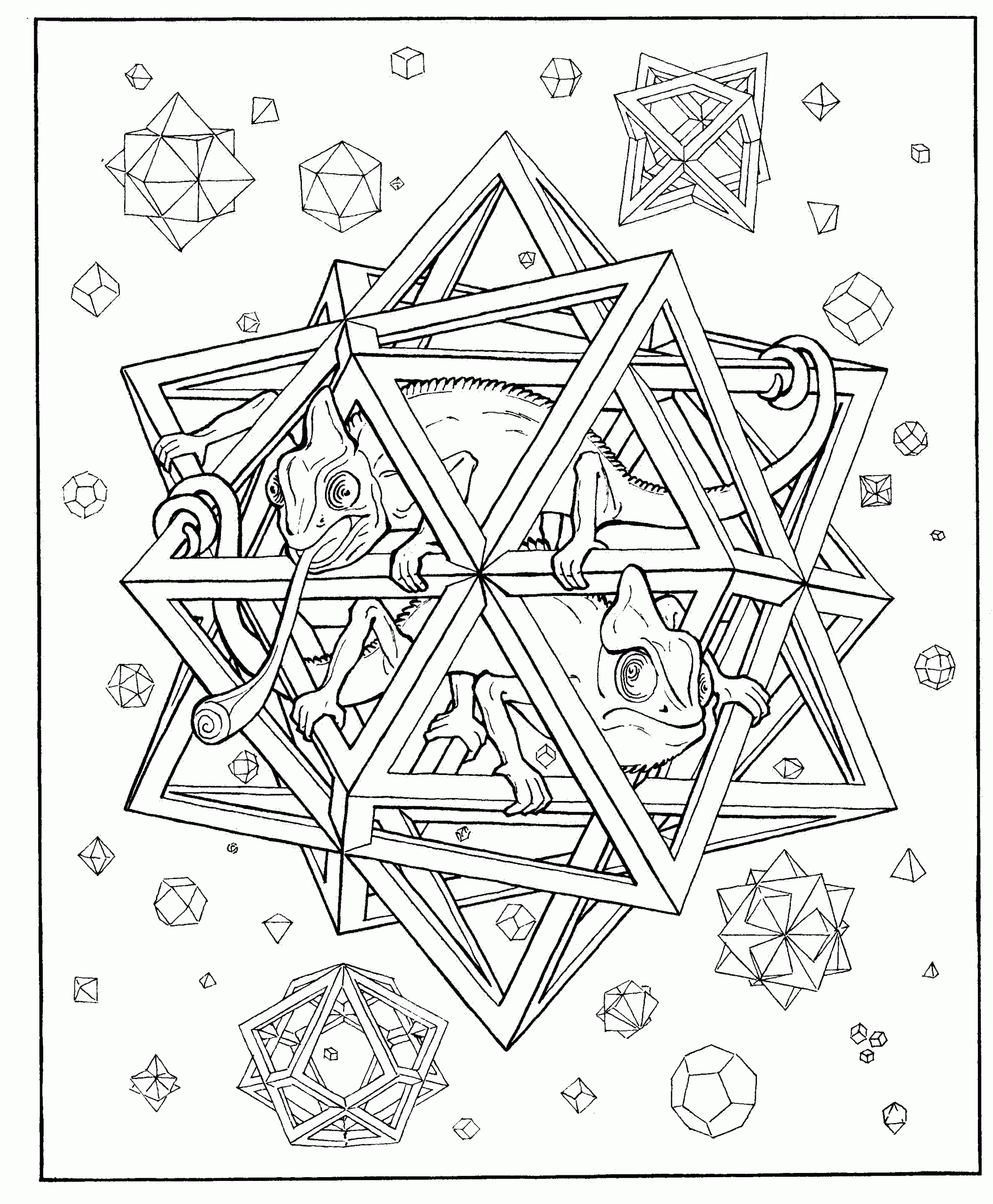 Mc Escher Coloring Pages Coloring Home