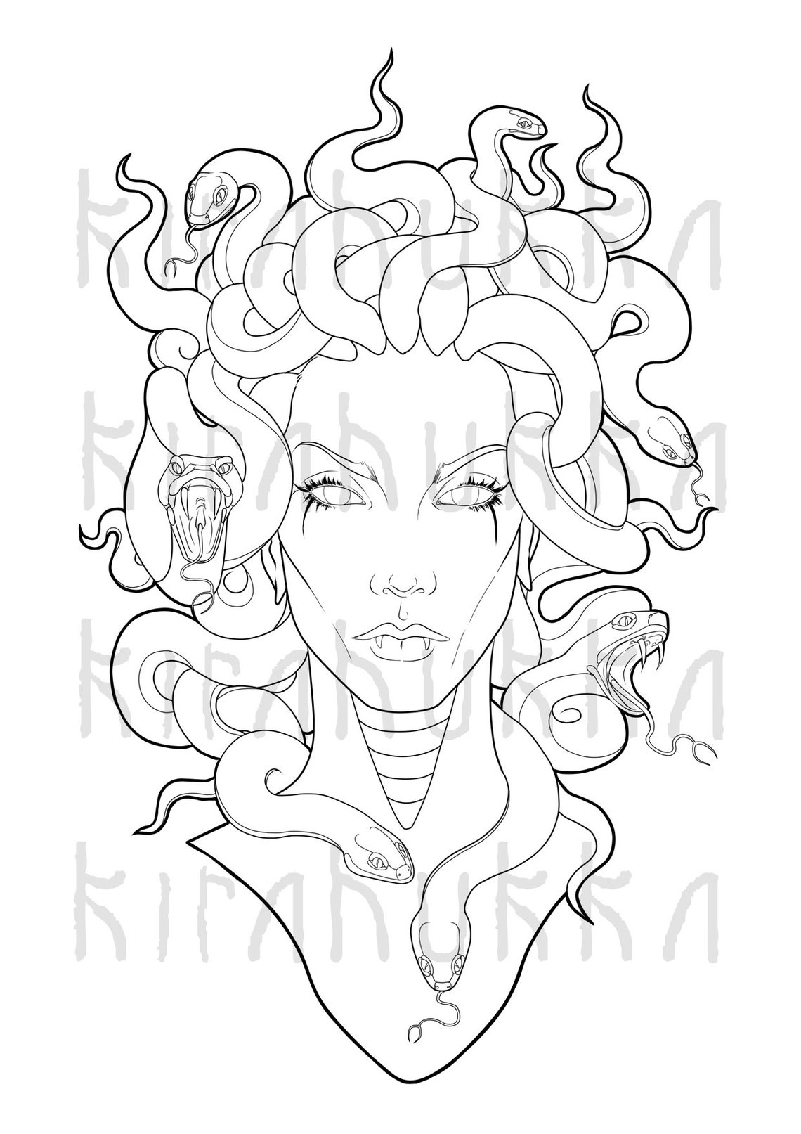 Printable Medusa Coloring Pages