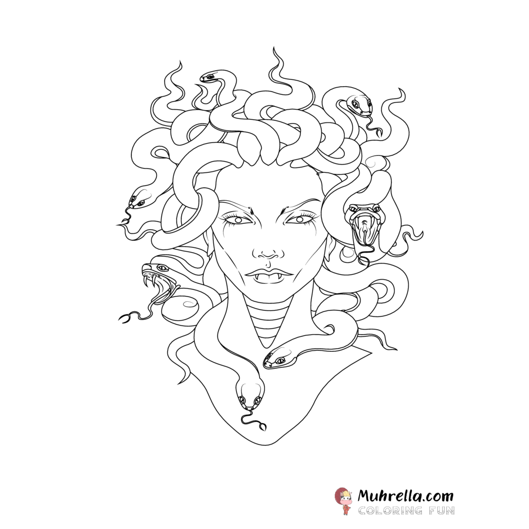 Medusa Coloring Page