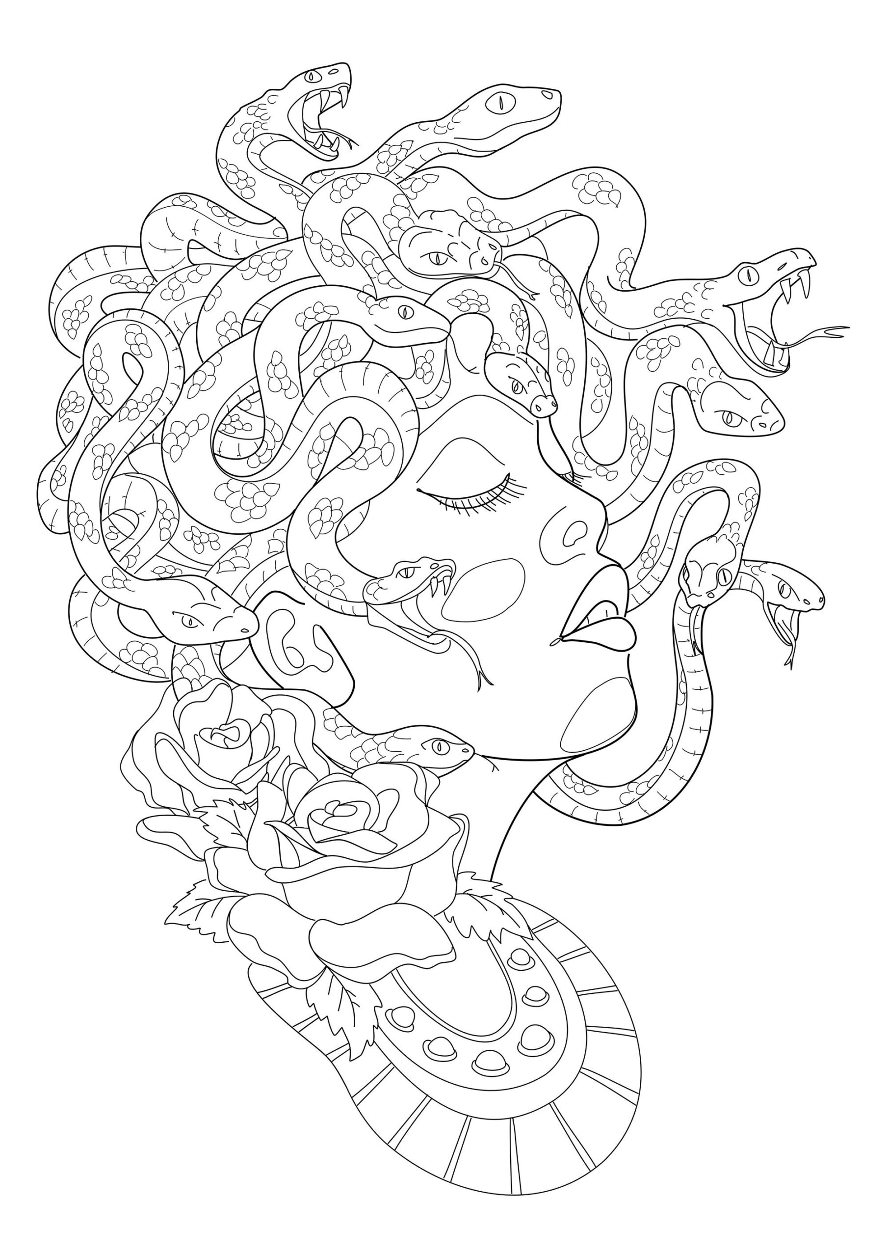 Medusa Coloring Pages Printable