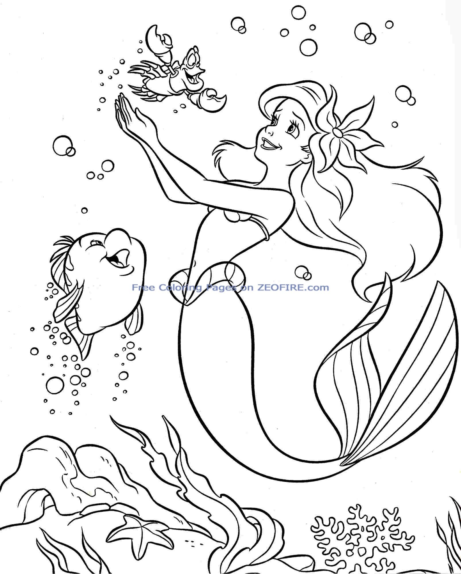 The Little Mermaid Coloring Pages
