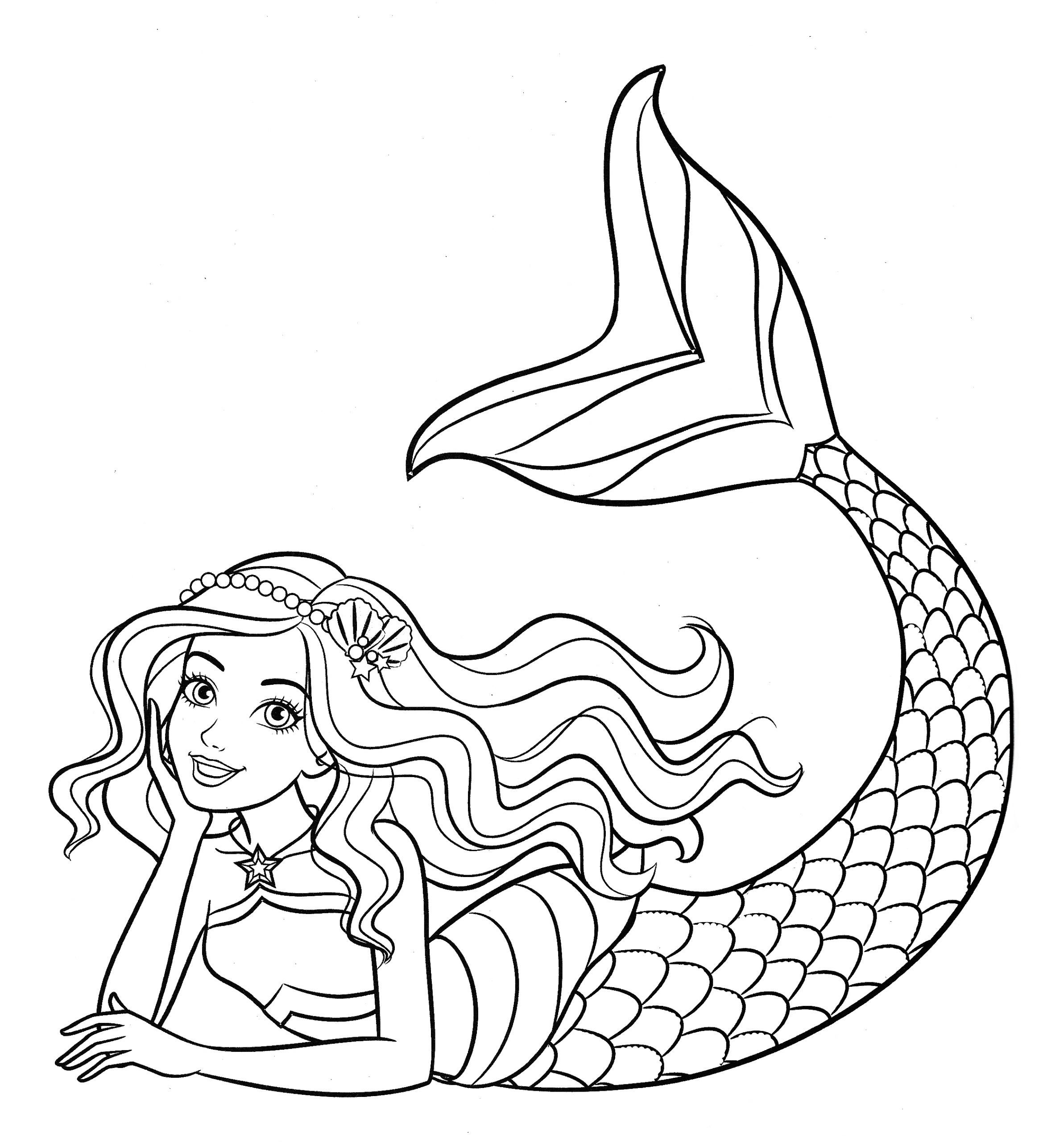Mermaid Coloring Sheets Beautiful Barbie Pages Youloveit Sgering 1584550156 Pages27 Little Scale
