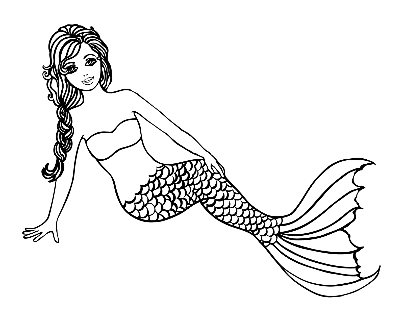 Mermaid Color Pages Printable