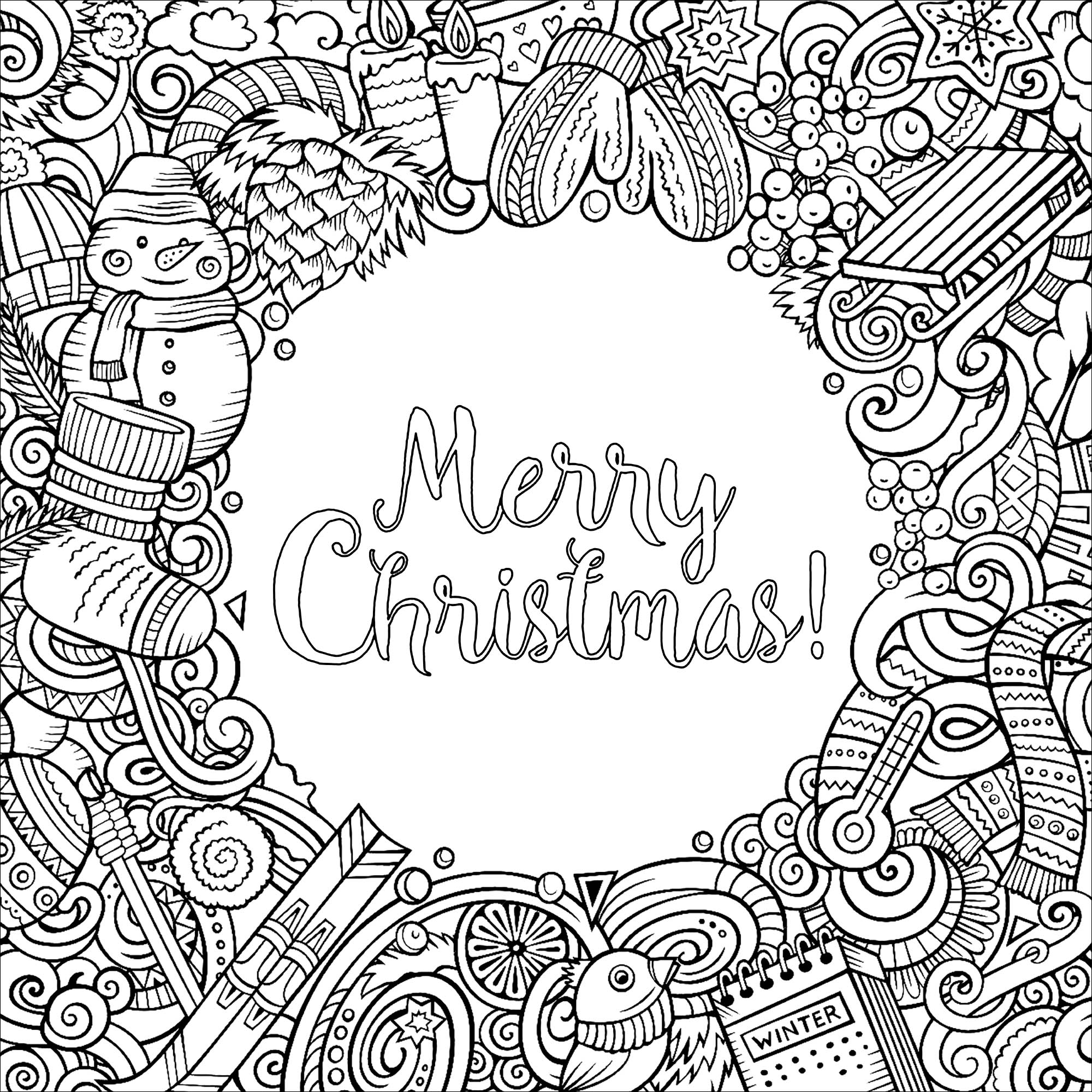 Feliz Navidad Coloring Pages