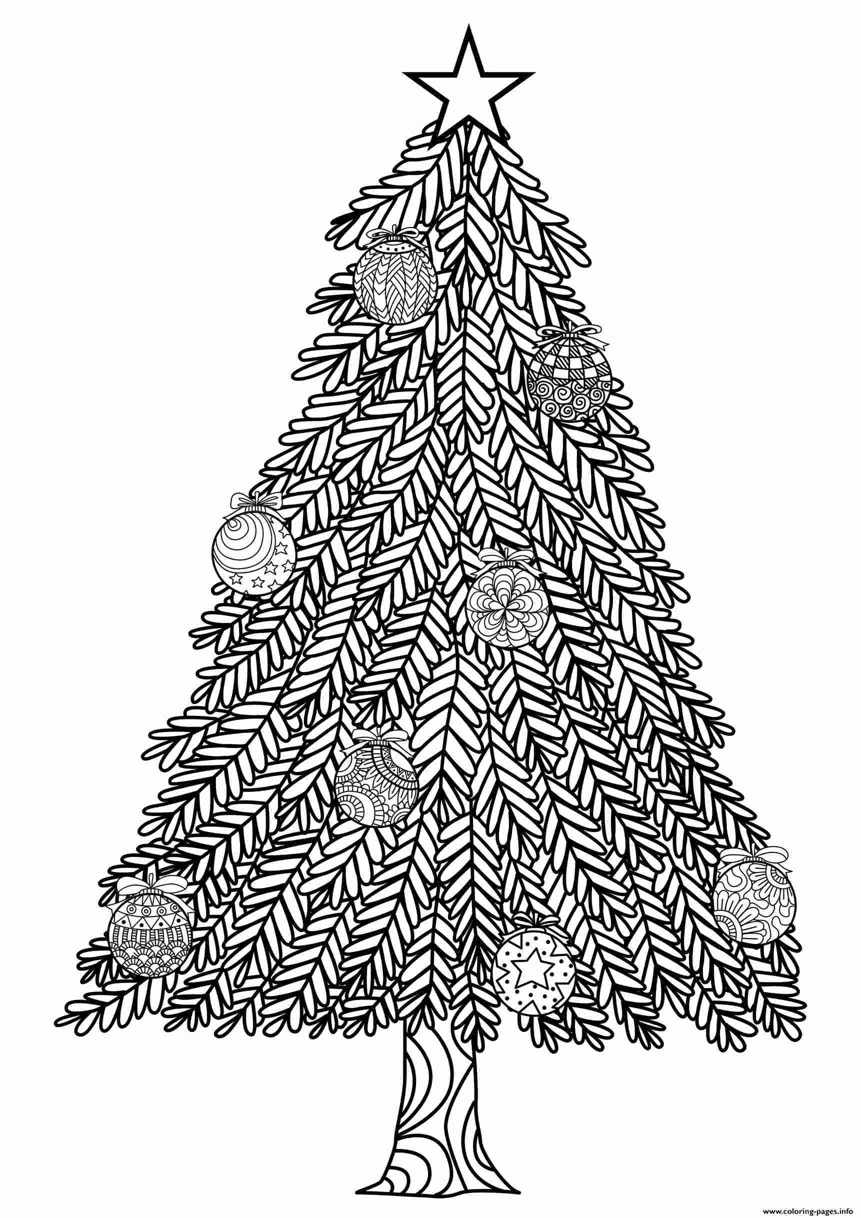 Merry Christmas Tree Coloring Page FinetoShine
