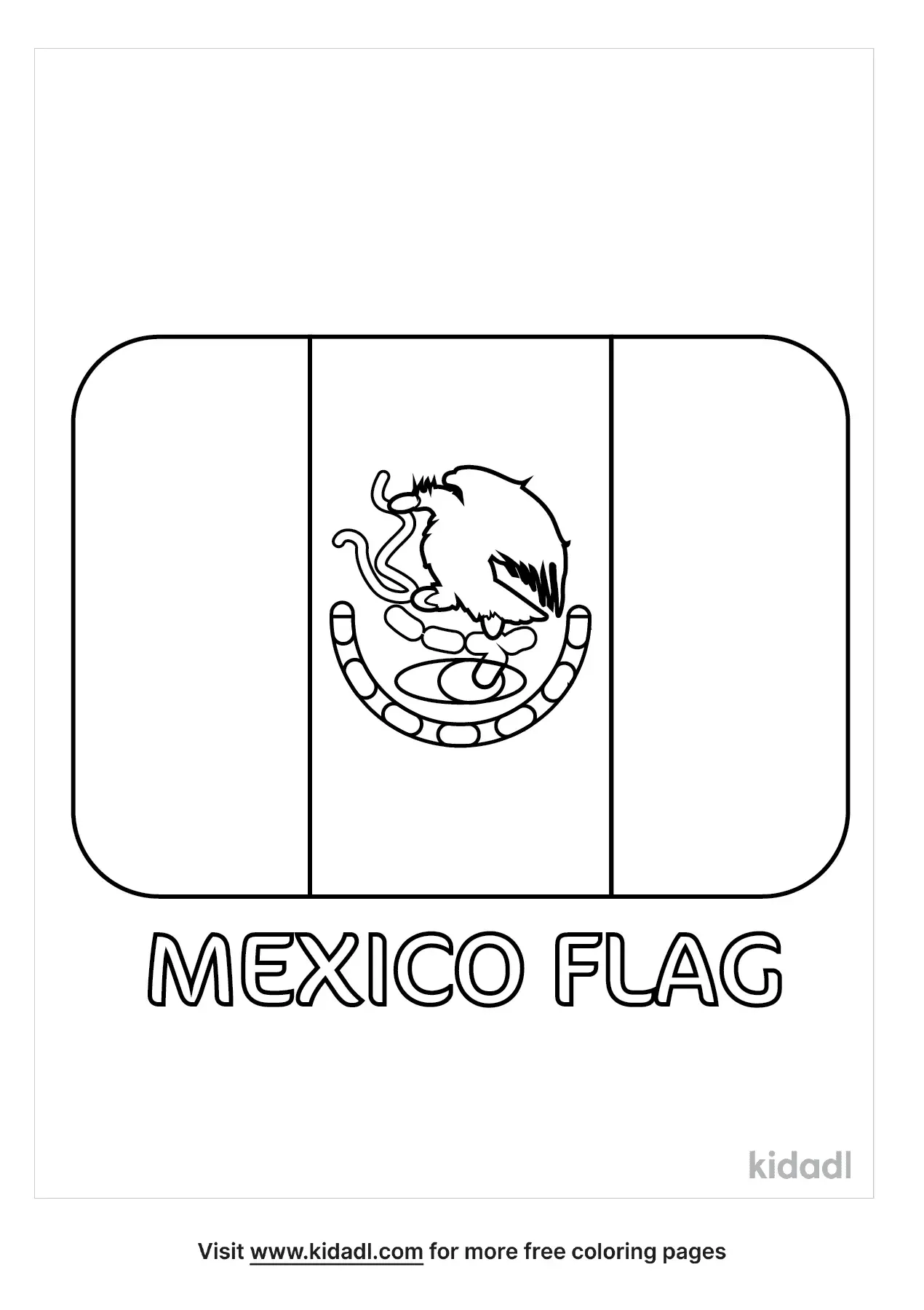 Mexican Flag Coloring Page
